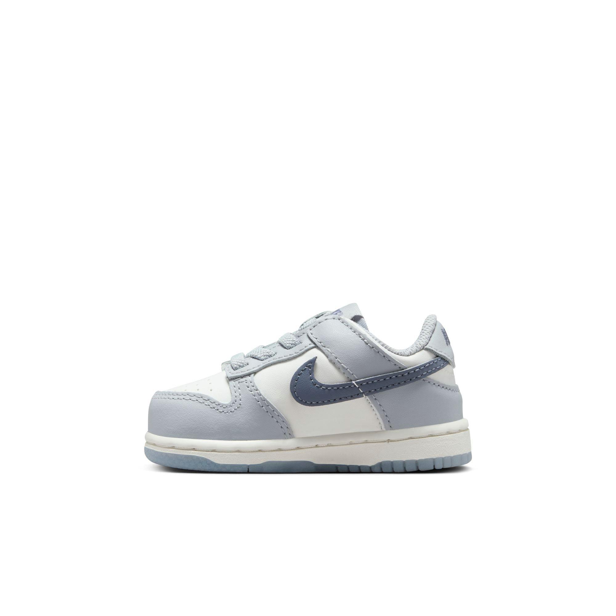 Nike Dunk Low "Summit White/Lt Carbon/Wolf Grey" Toddler Boys' Shoe - WHITE/GREY Thumbnail View 4