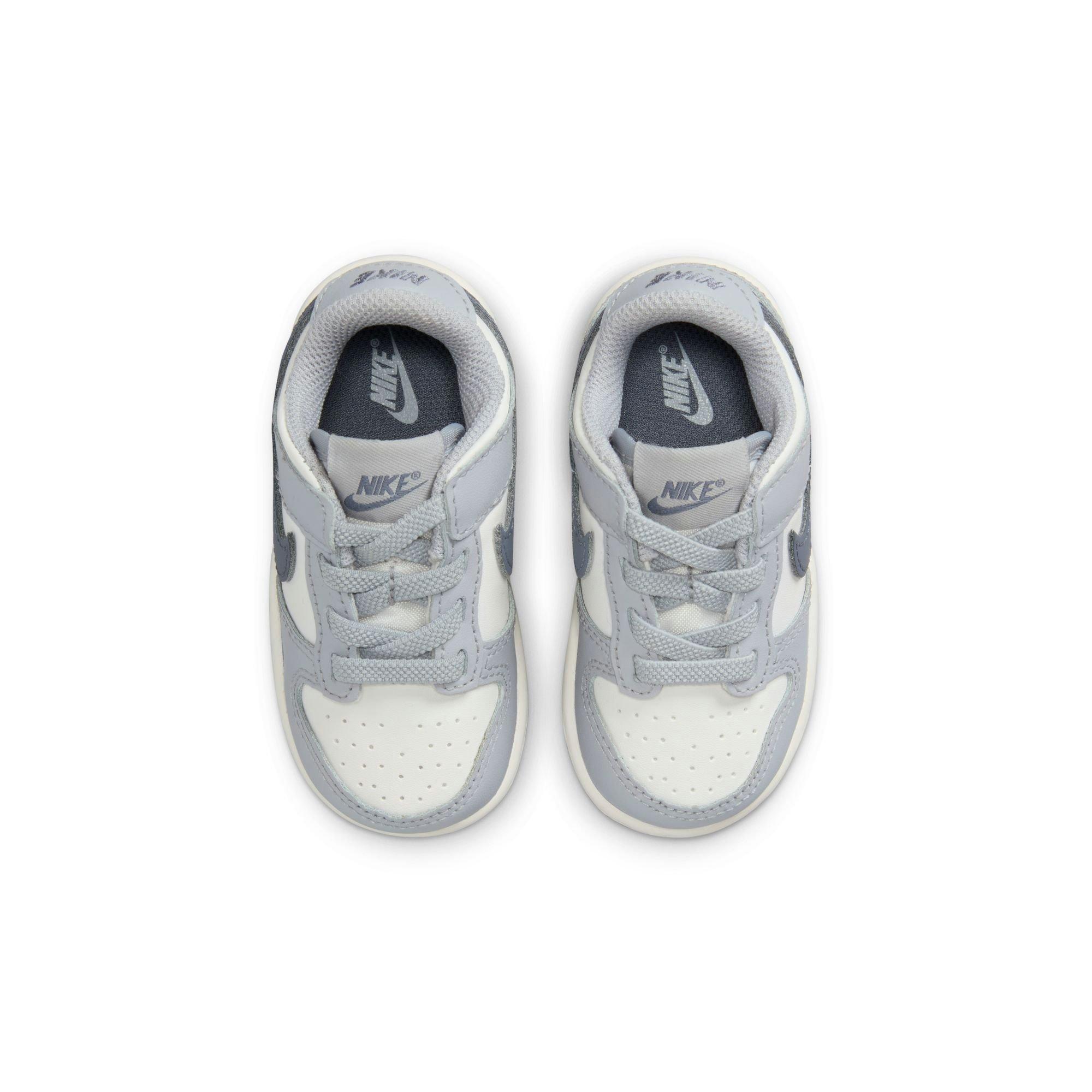 Nike Dunk Low "Summit White/Lt Carbon/Wolf Grey" Toddler Boys' Shoe - WHITE/GREY Thumbnail View 7
