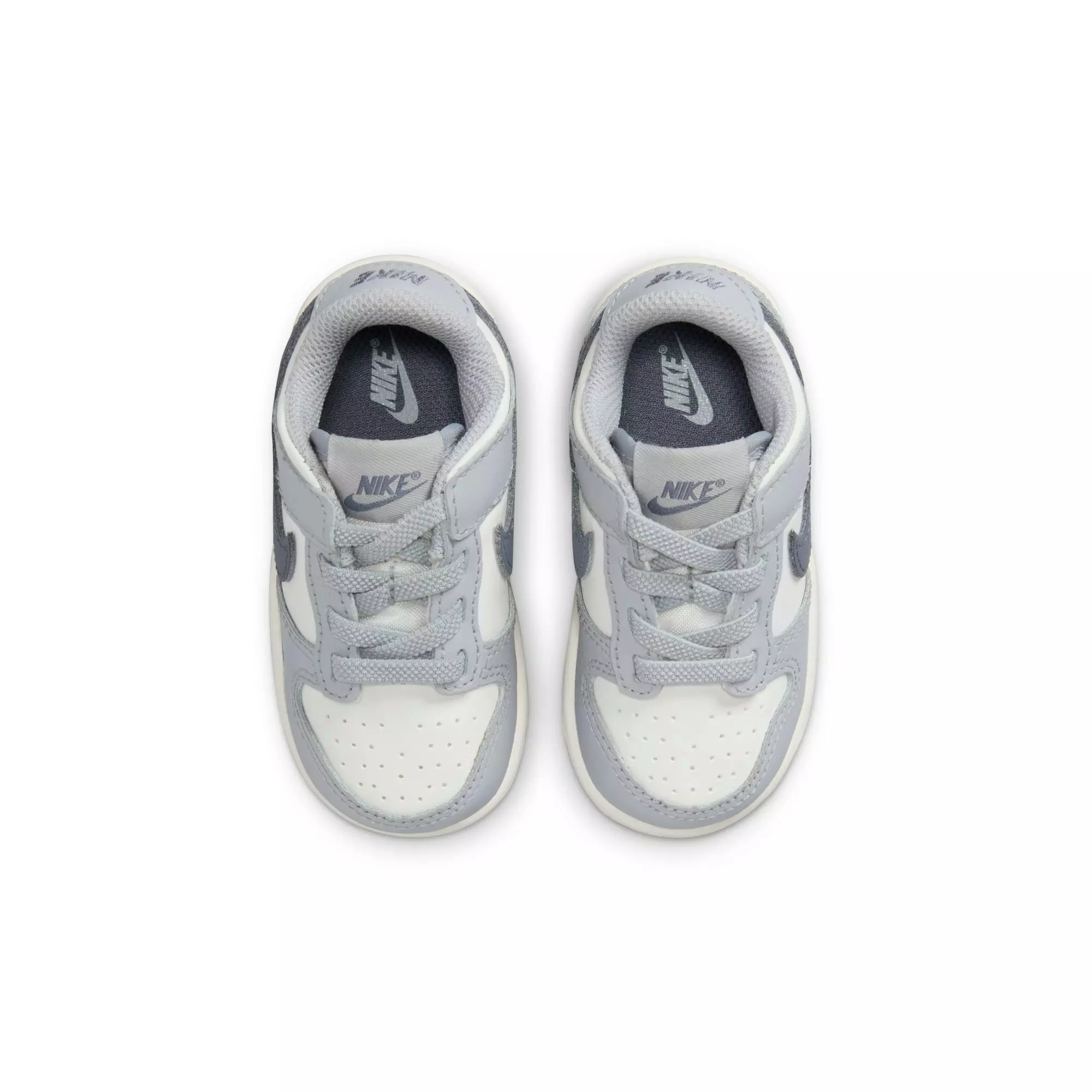 Nike Dunk Low "Summit White/Lt Carbon/Wolf Grey" Toddler Boys' Shoe - WHITE/GREY