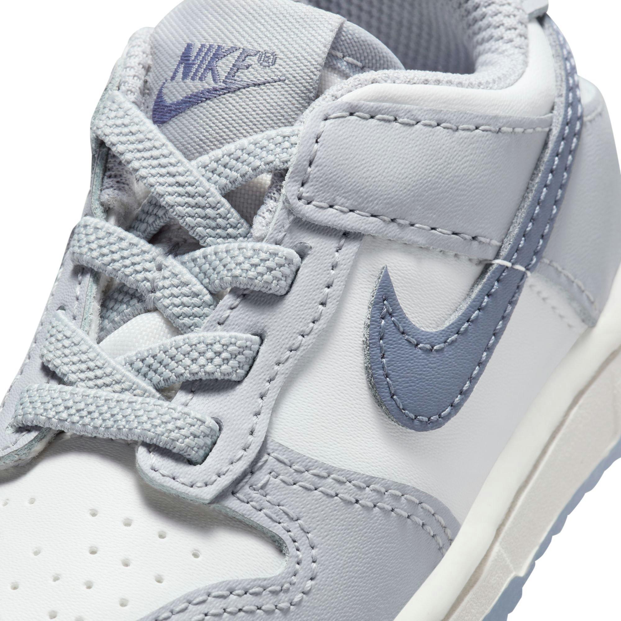 Nike Dunk Low "Summit White/Lt Carbon/Wolf Grey" Toddler Boys' Shoe - WHITE/GREY Thumbnail View 9