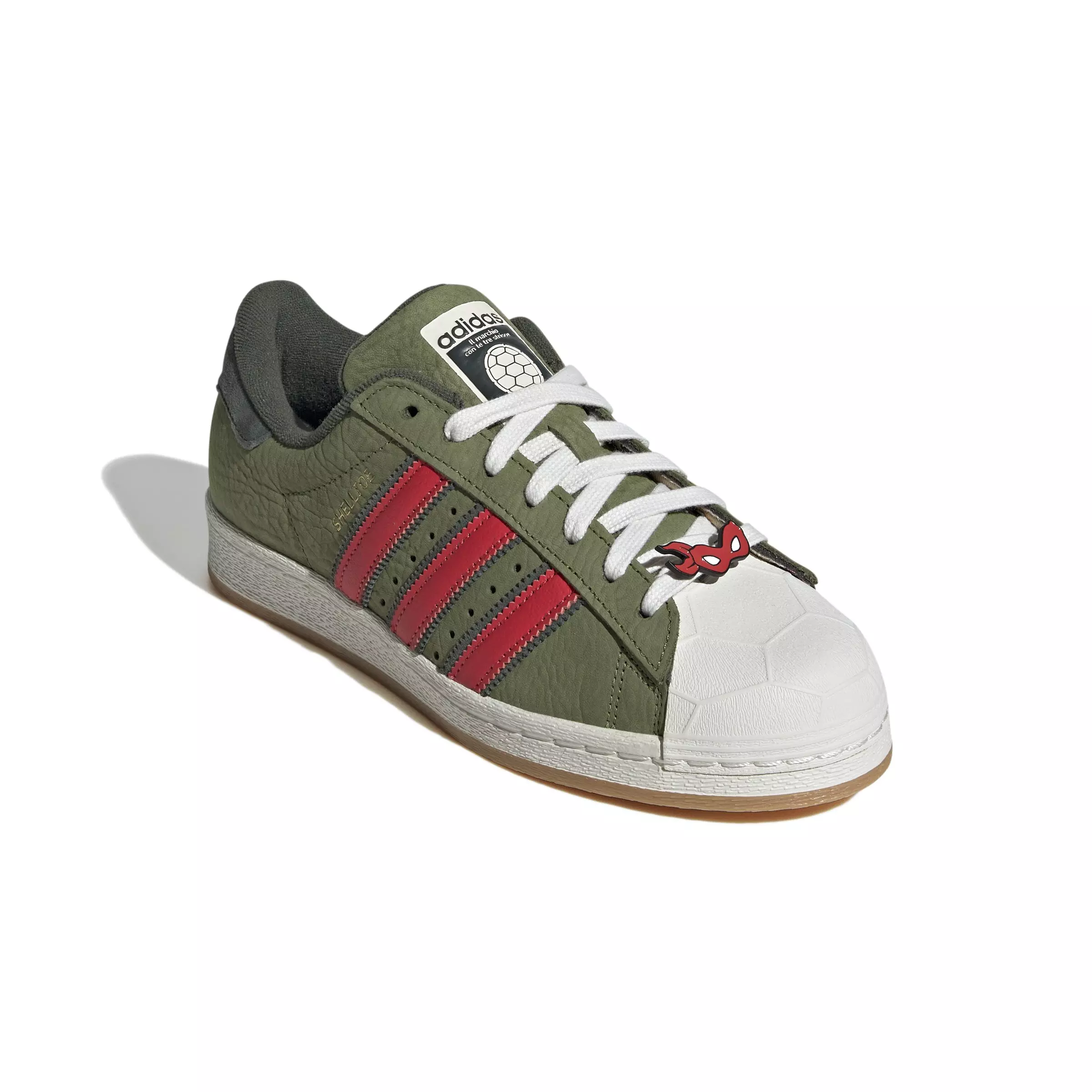 adidas Originals Superstar "TMNT Shell-toe" Grade School Kids' Shoe - GREEN/RED/WHITE