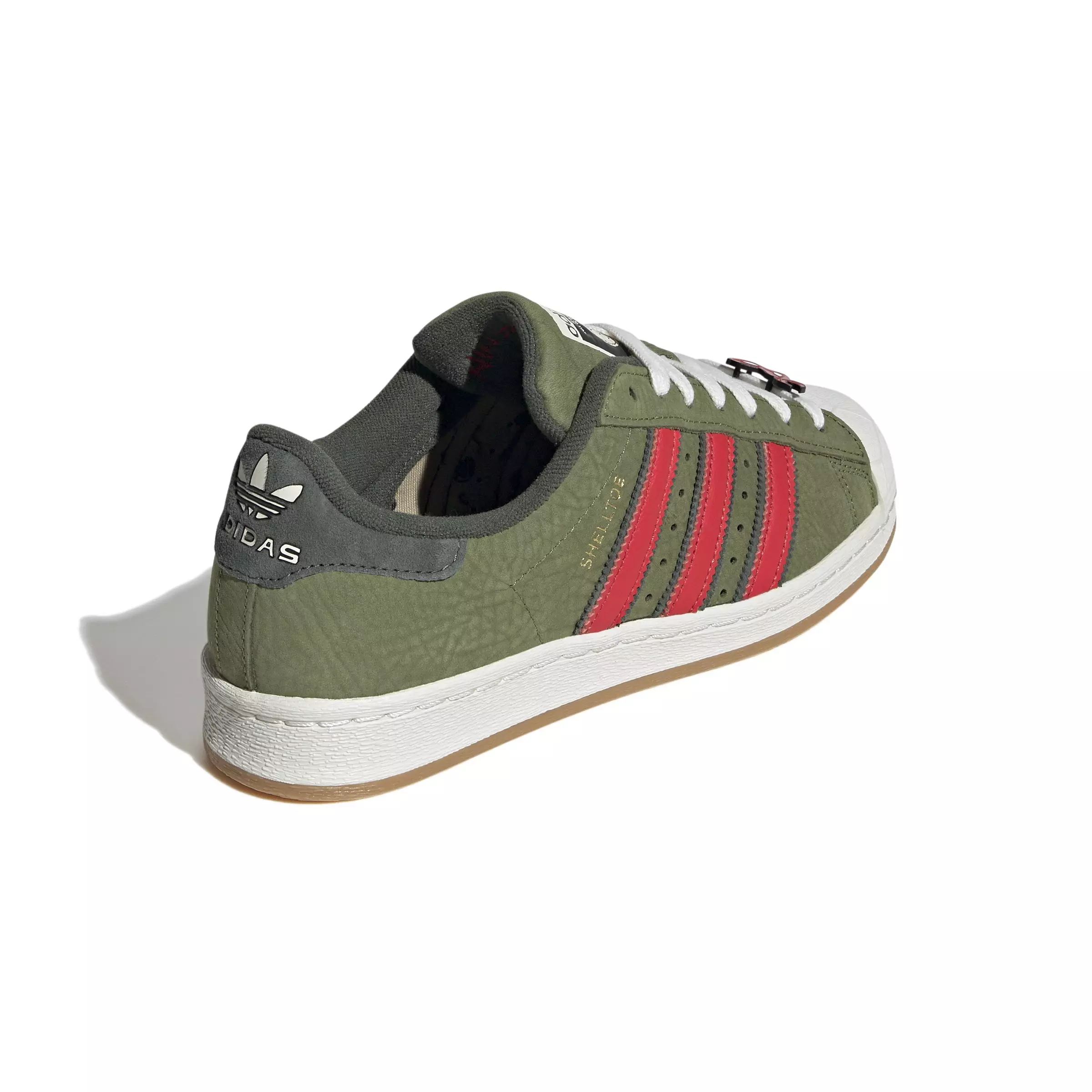 adidas Originals Superstar "TMNT Shell-toe" Grade School Kids' Shoe - GREEN/RED/WHITE