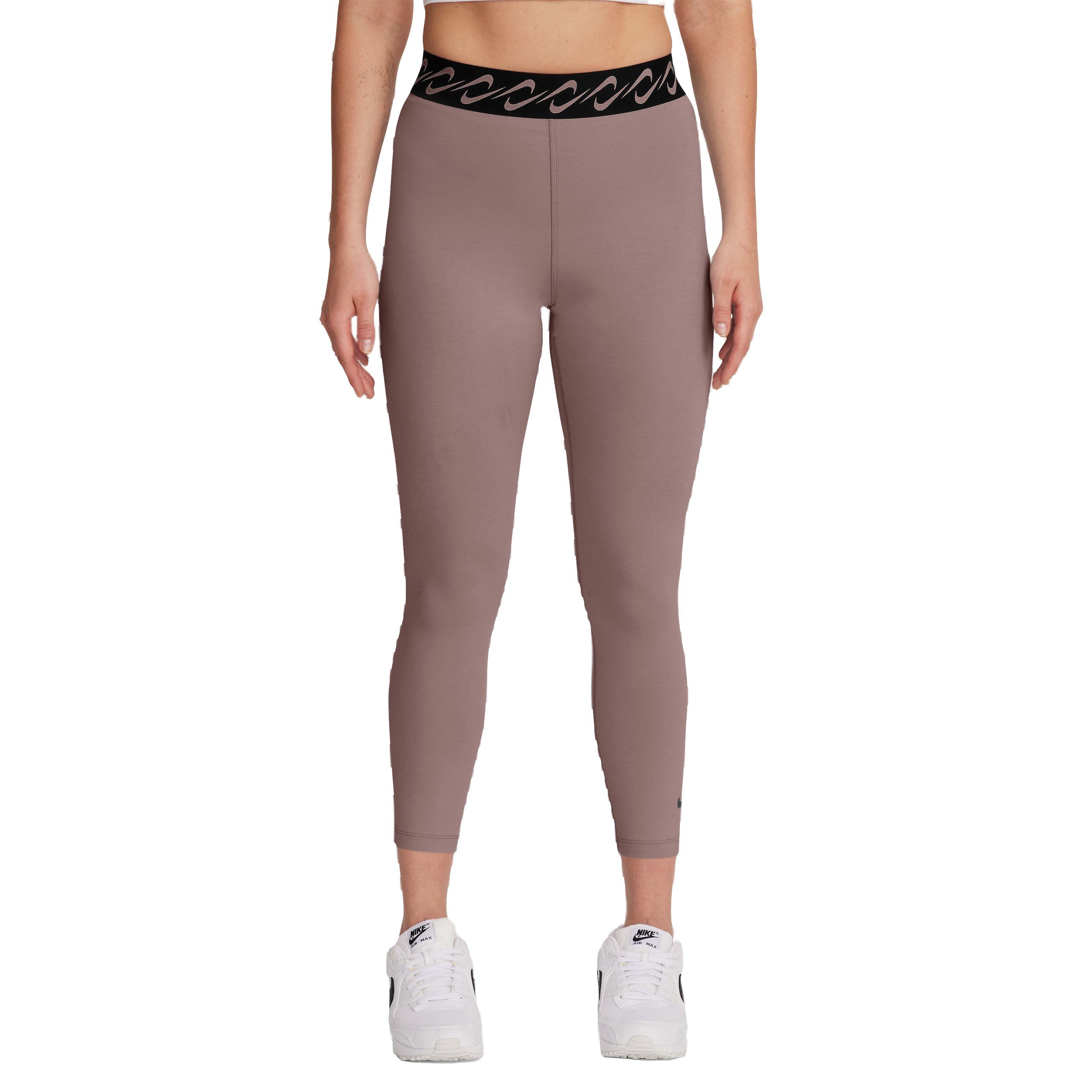 Nike Women's Sportswear 7/8 High-Rise Swoosh Tights - Mauve - MAUVE