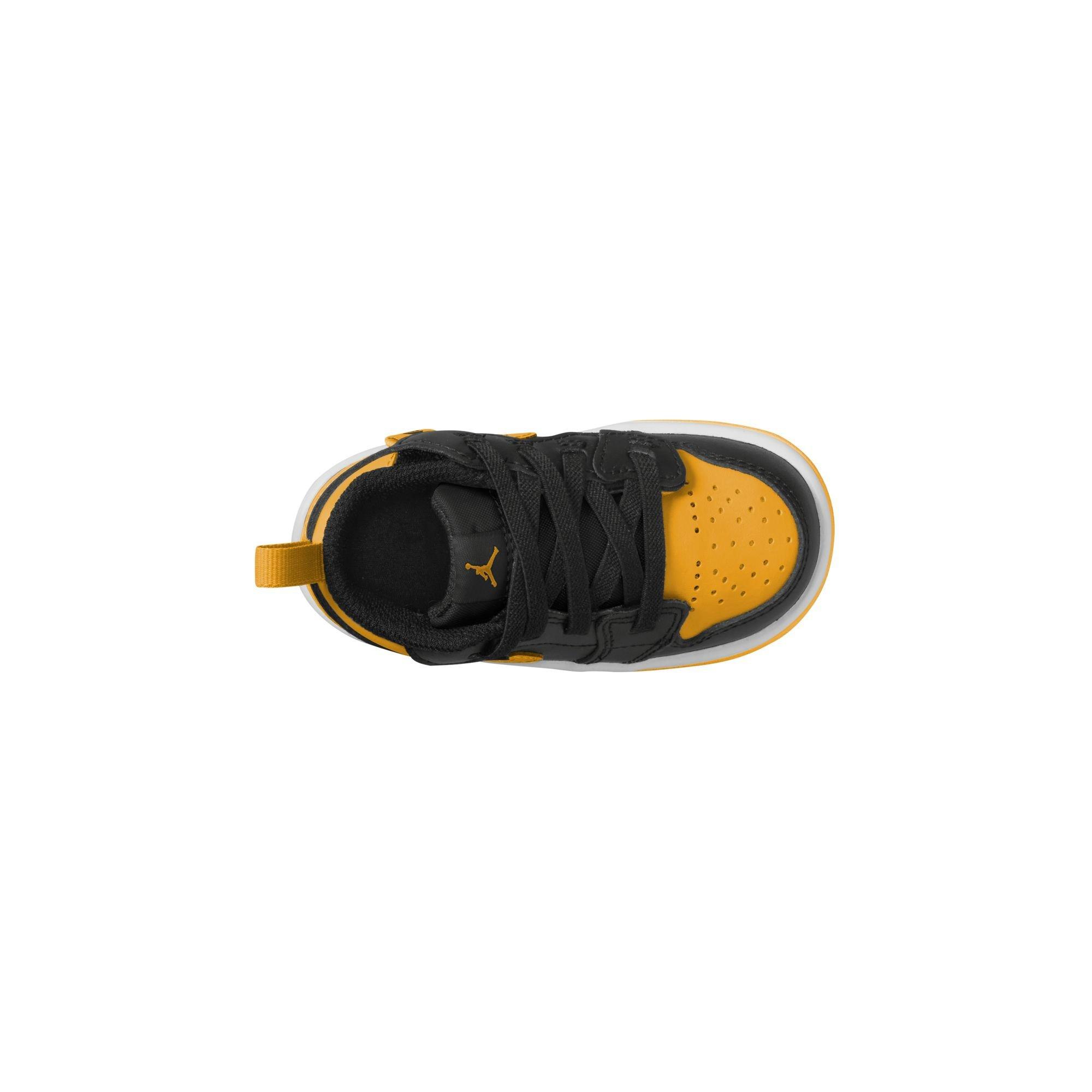 Black and best sale yellow jordans toddler