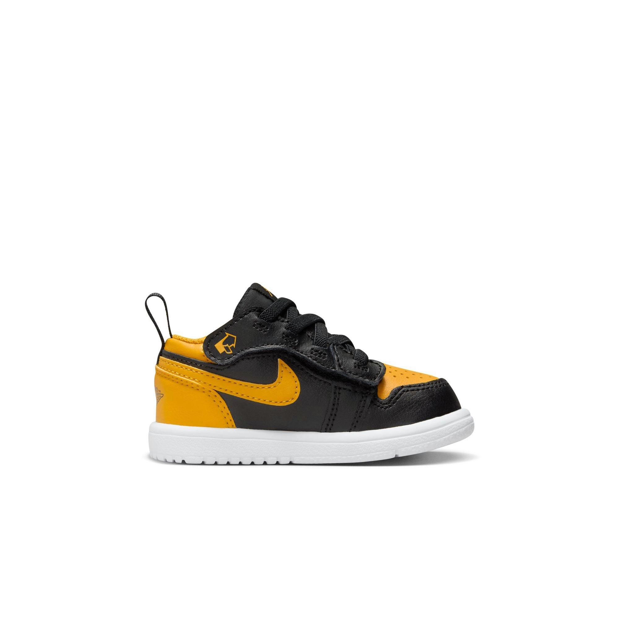 Black and yellow jordans toddler sale