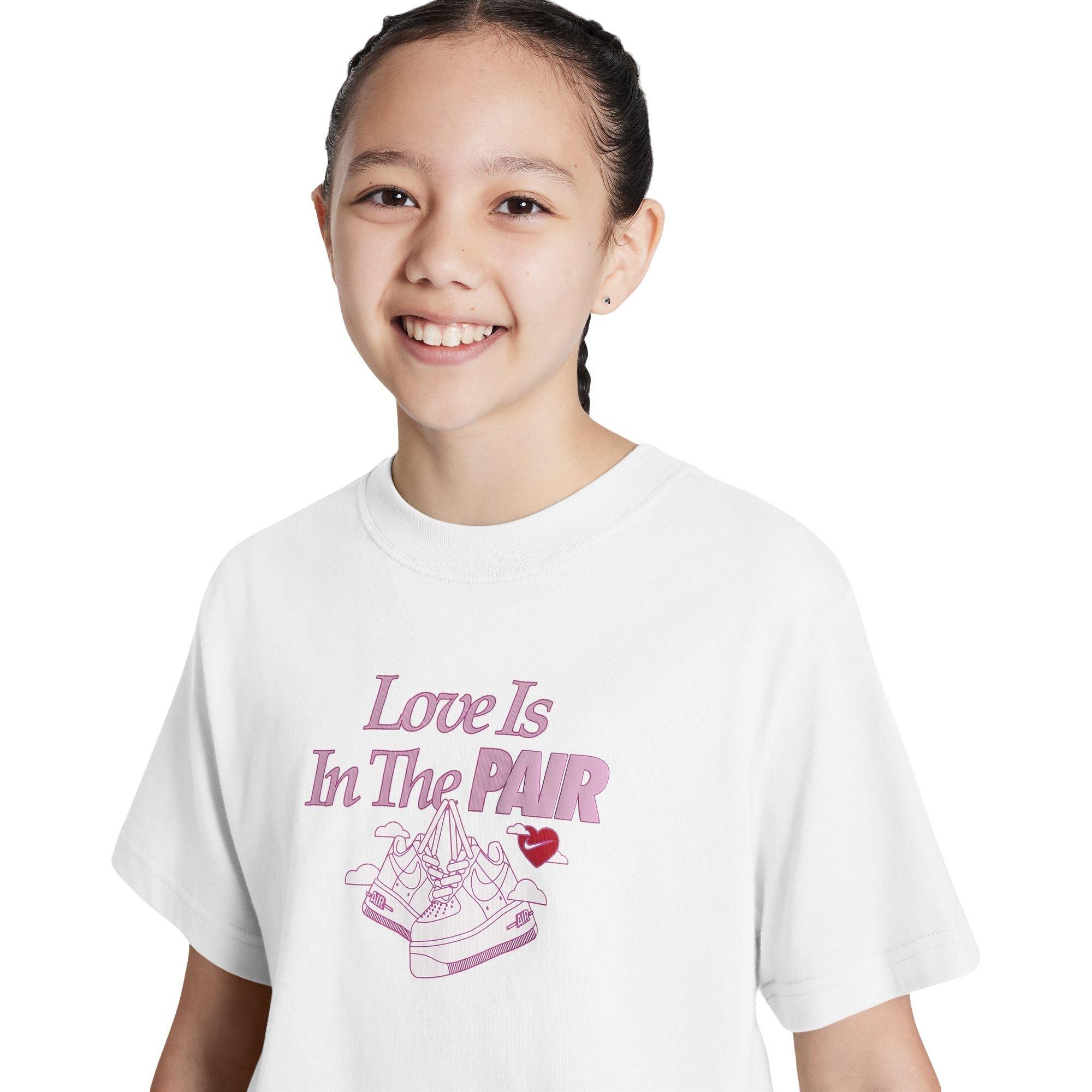 Nike Sportswear Love is in the Pair Boxy Big Girls' Tee