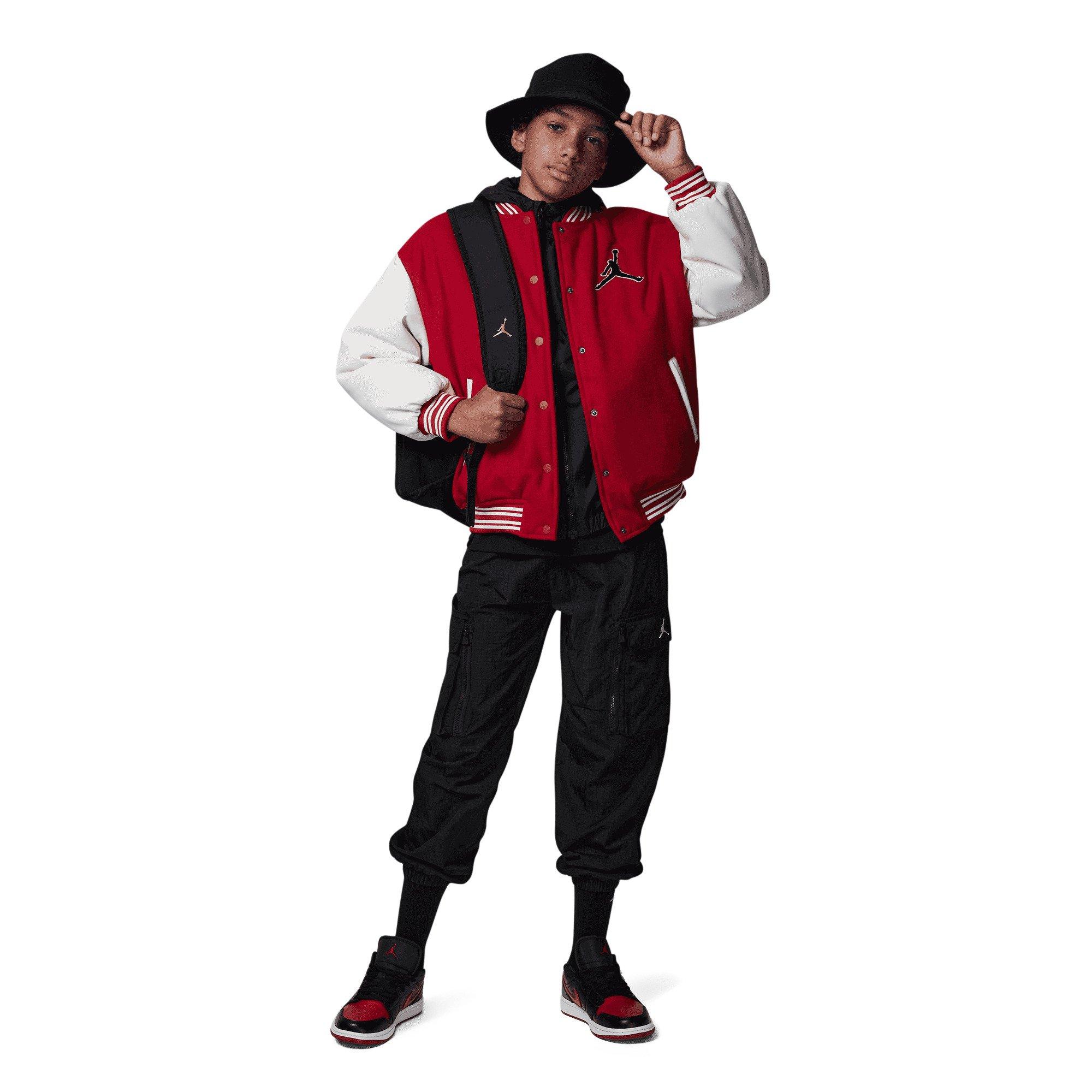 Jordan Big Boys' Varsity Jacket - Red - RED Thumbnail View 6
