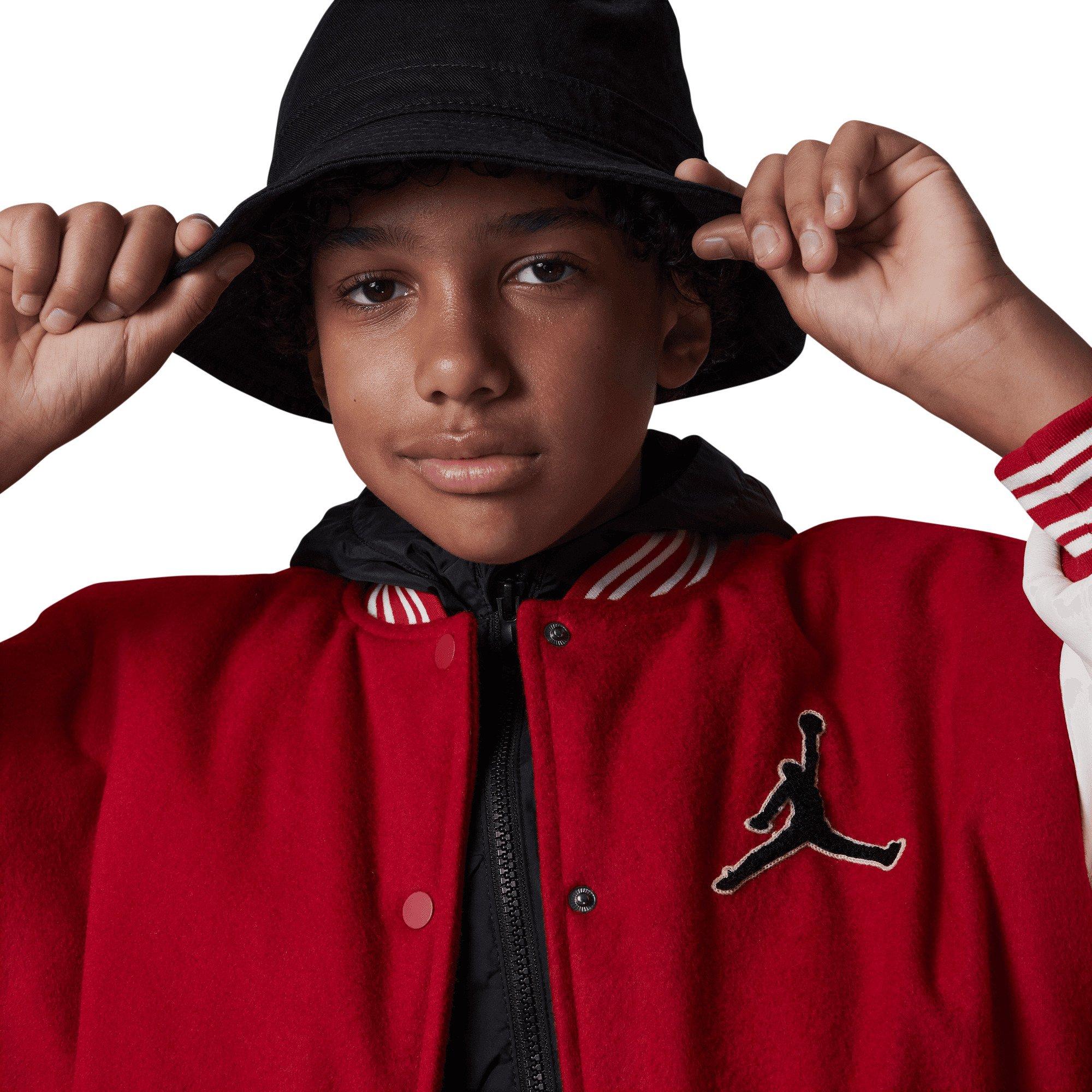Jordan Big Boys' Varsity Jacket - Red - RED Thumbnail View 3