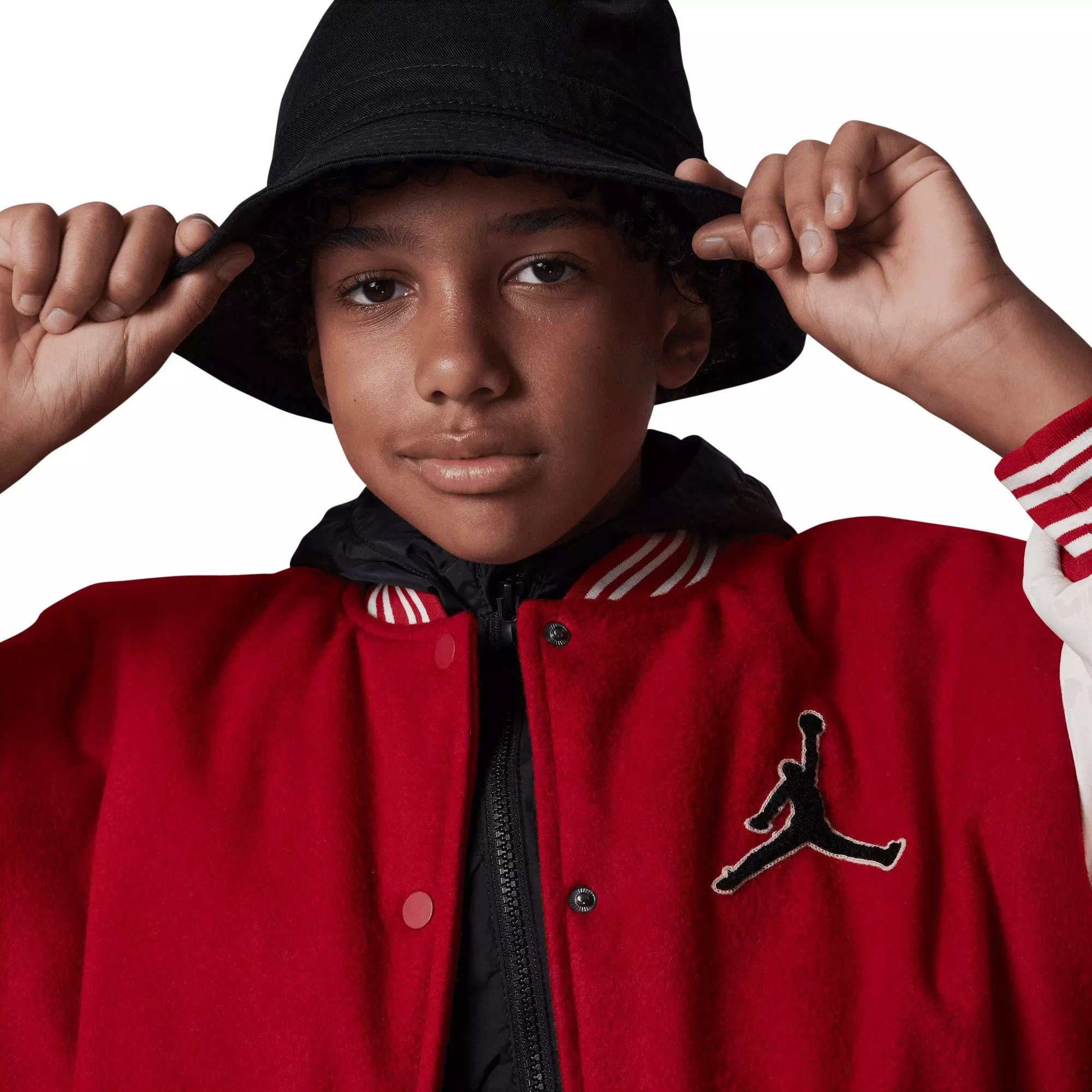 Jordan Big Boys' Varsity Jacket - Red - RED