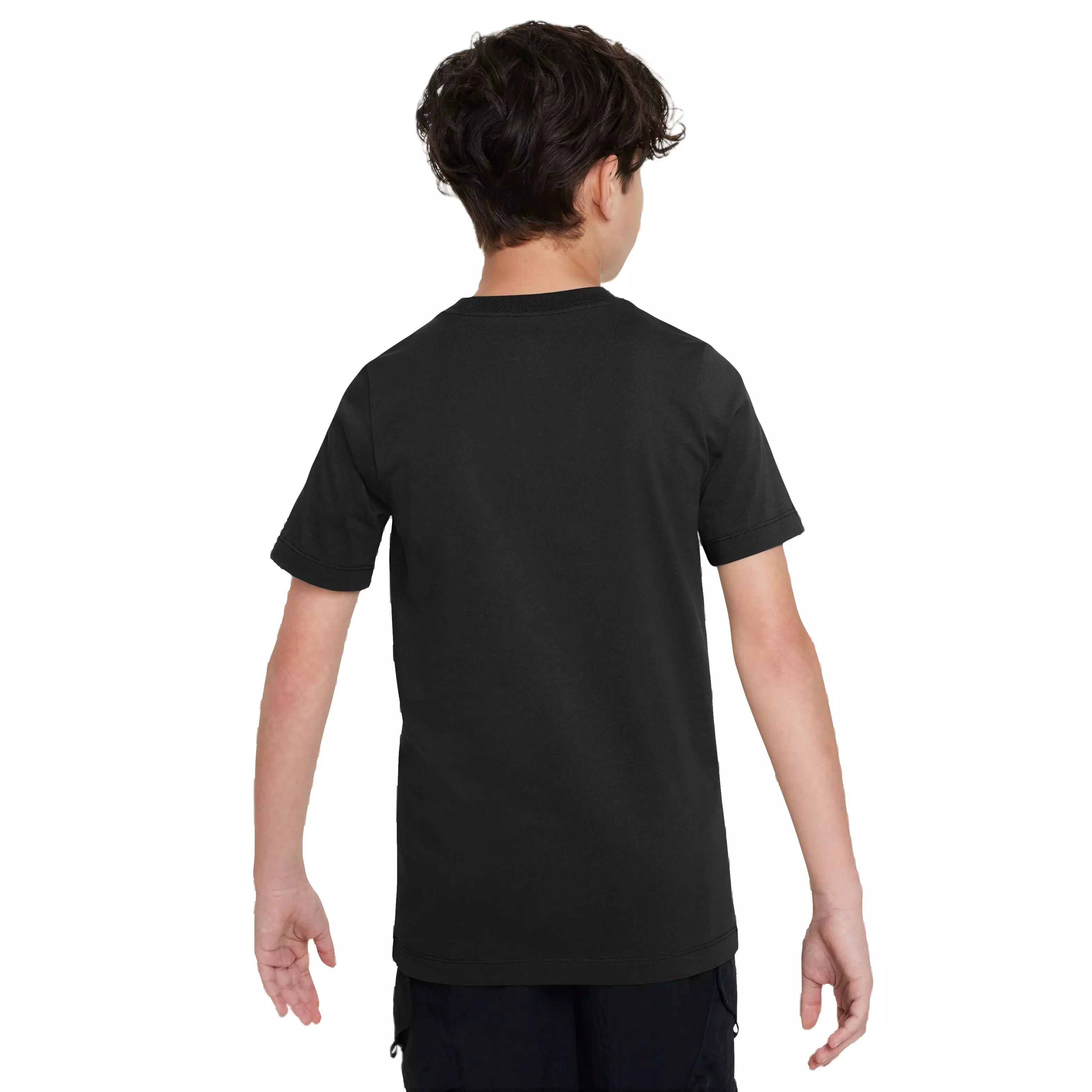 Nike Big Boys' Sportswear Futura Retro Tee - Black - BLACK