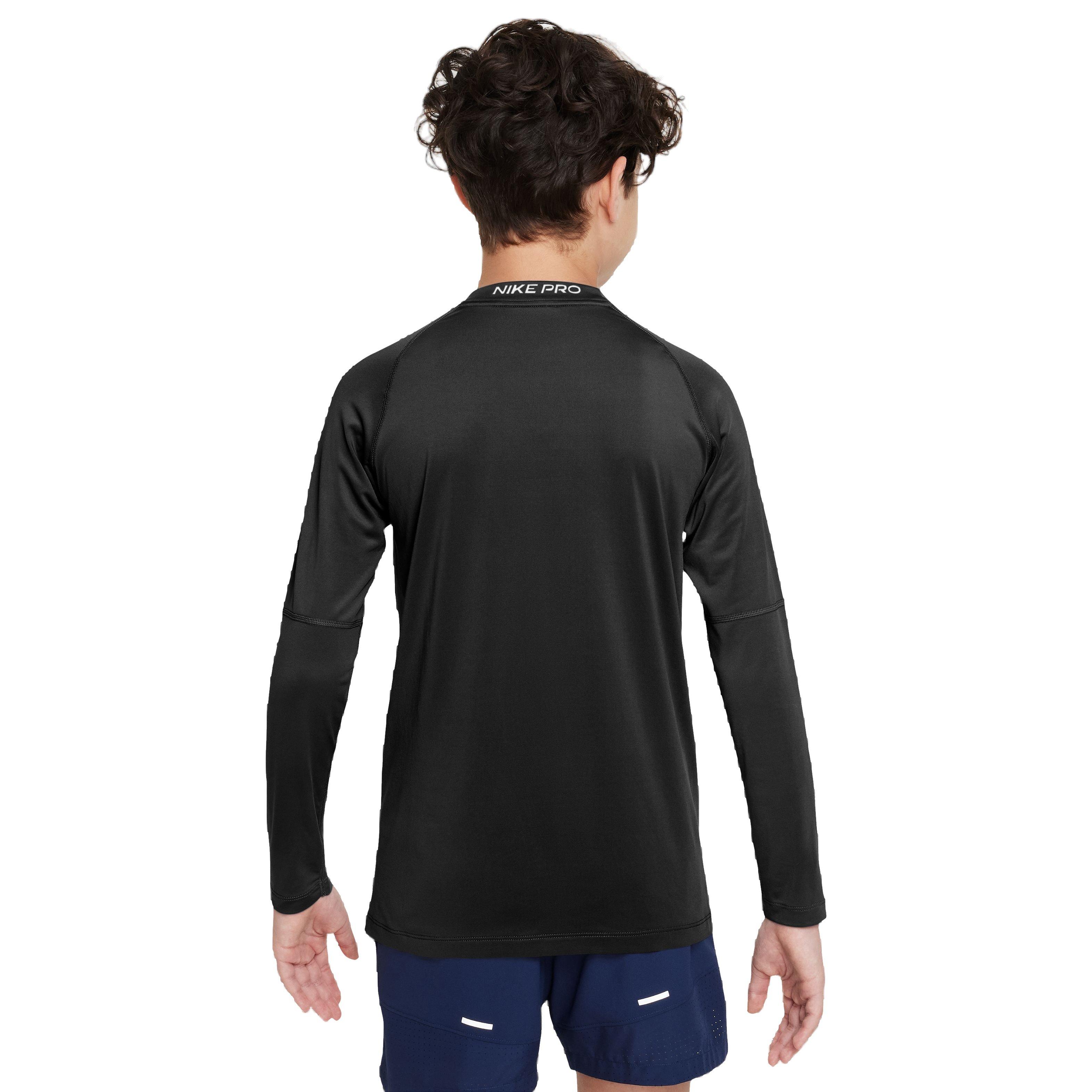 Nike Compression Longsleeve Big Boys' Black Tee
