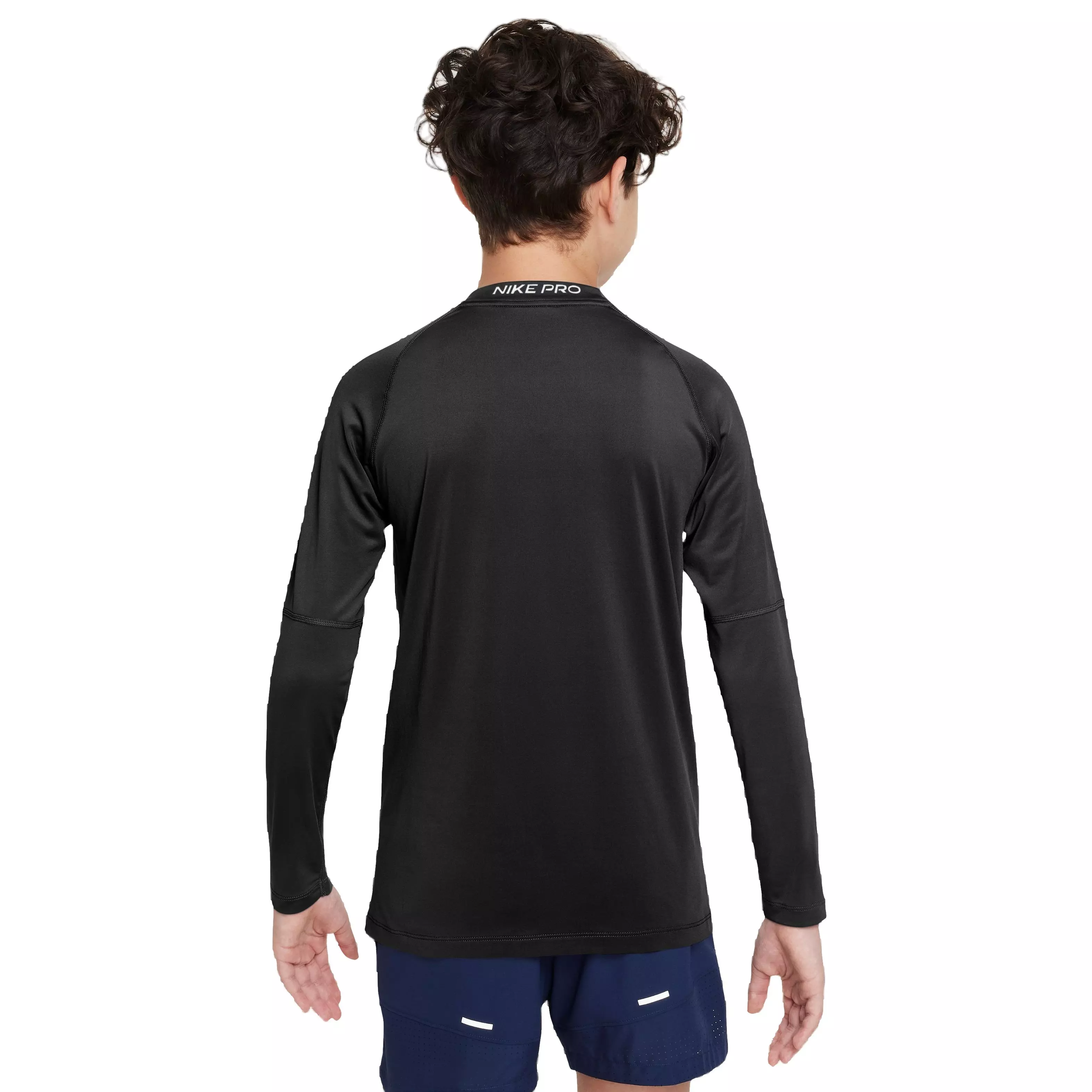 Nike Big Boys' Compression Longsleeve Tee - Black - BLACK
