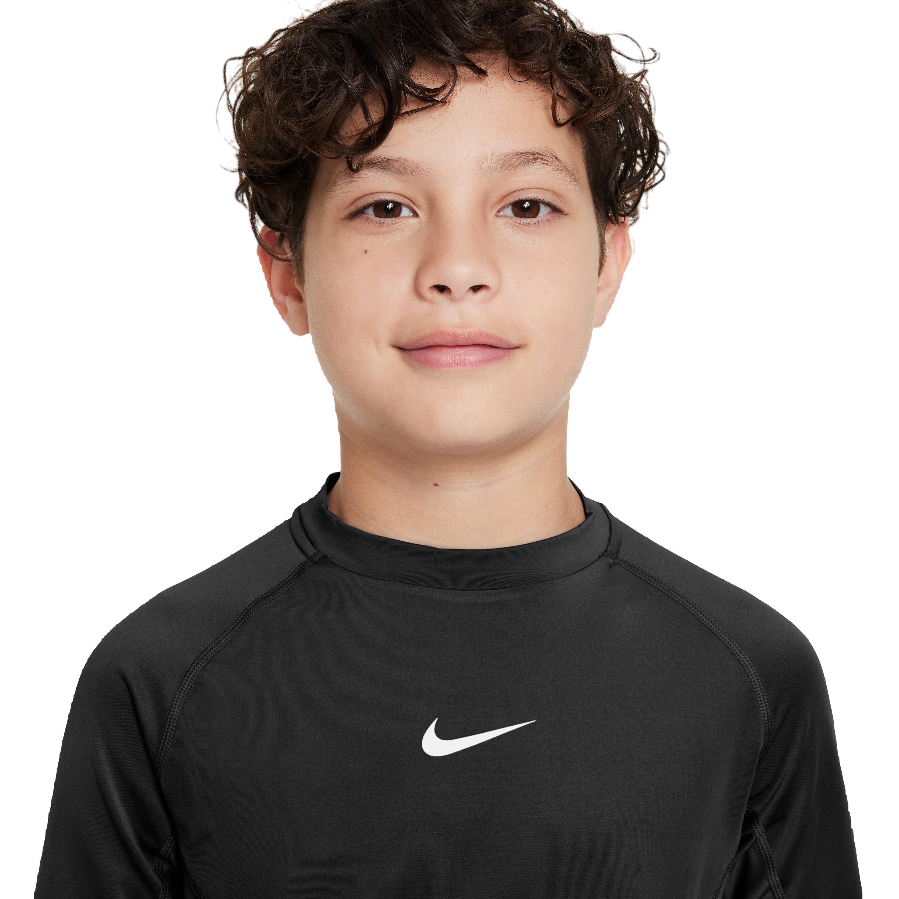 Nike Compression Longsleeve Big Boys' Black Tee