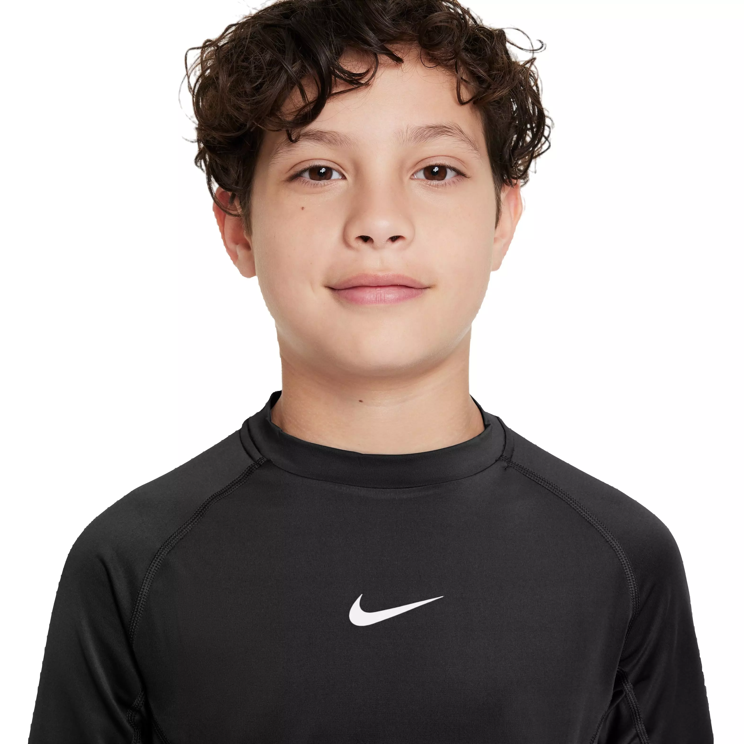 Nike Big Boys' Compression Longsleeve Tee - Black - BLACK