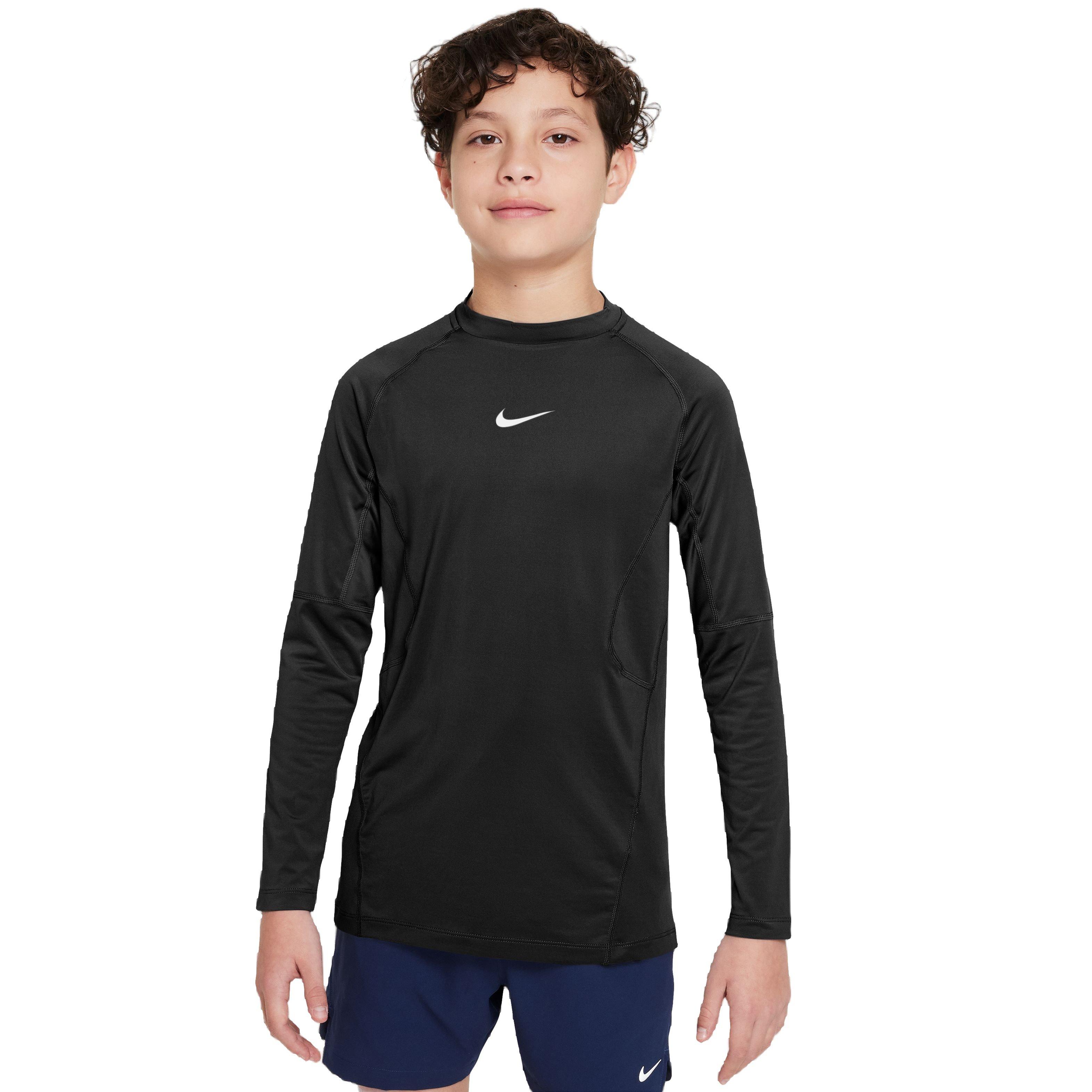 Nike Big Boys' Compression Longsleeve Tee - Black