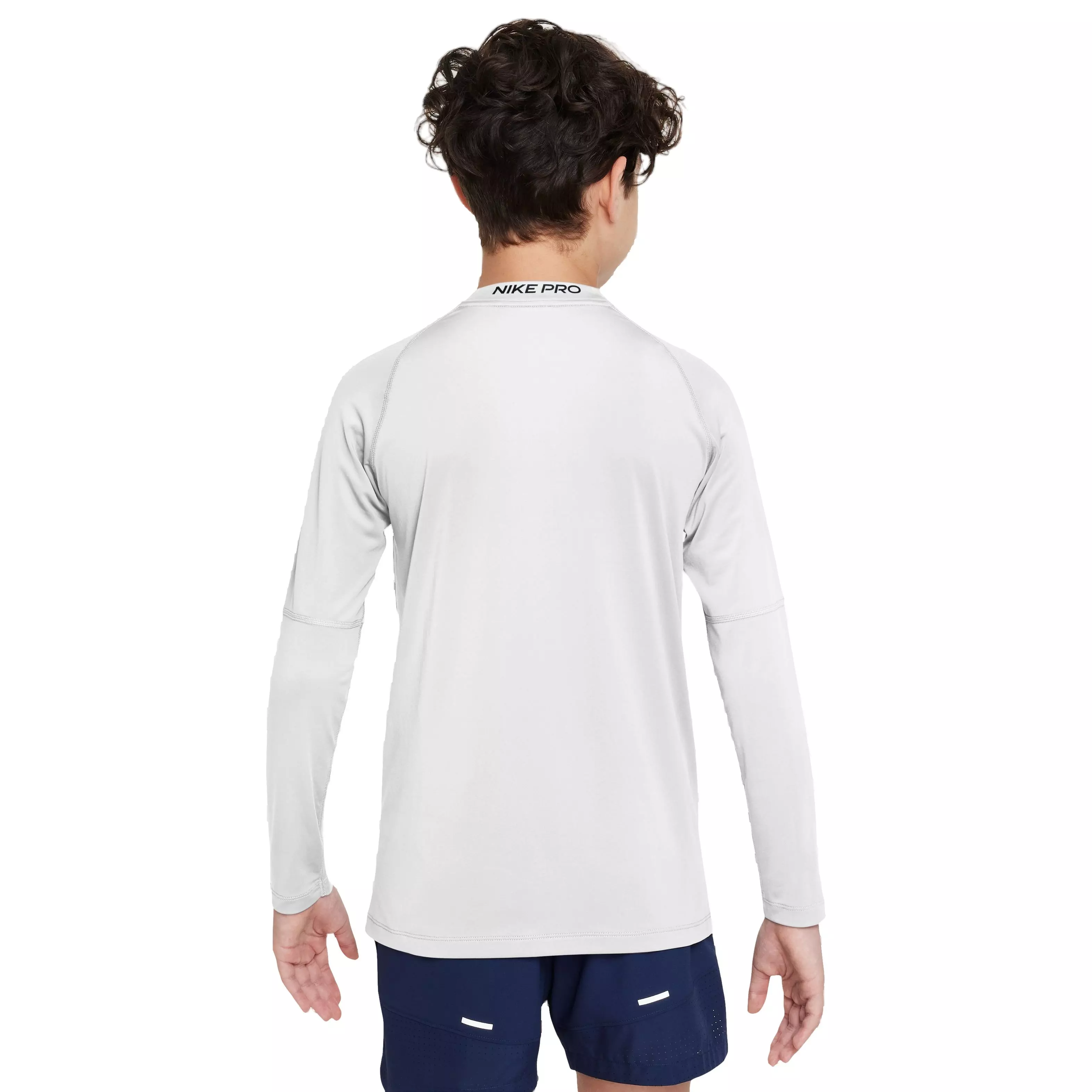 Nike Big Boys' Compression Longsleeve Tee - White - WHITE