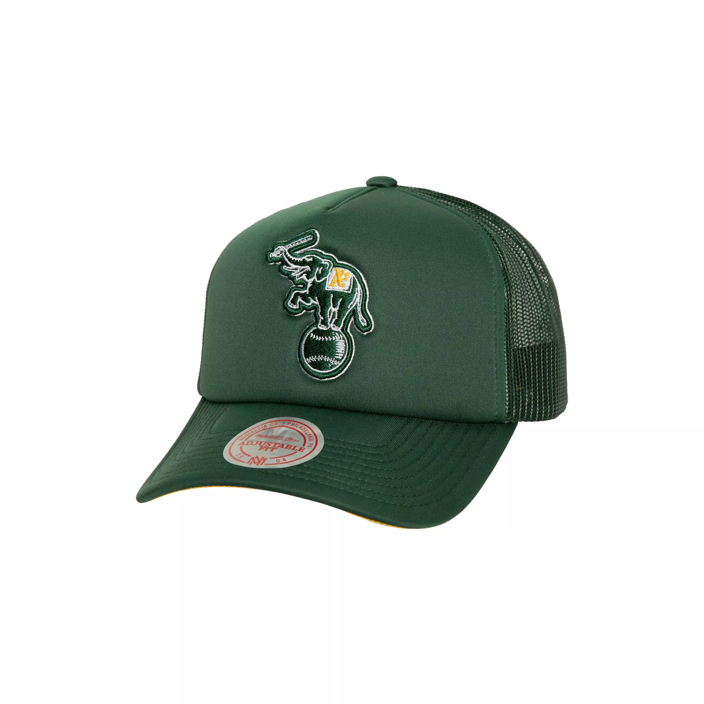 Mitchell & Ness Oakland Athletics MLB Evergreen Trucker Snapback-Green - GREEN