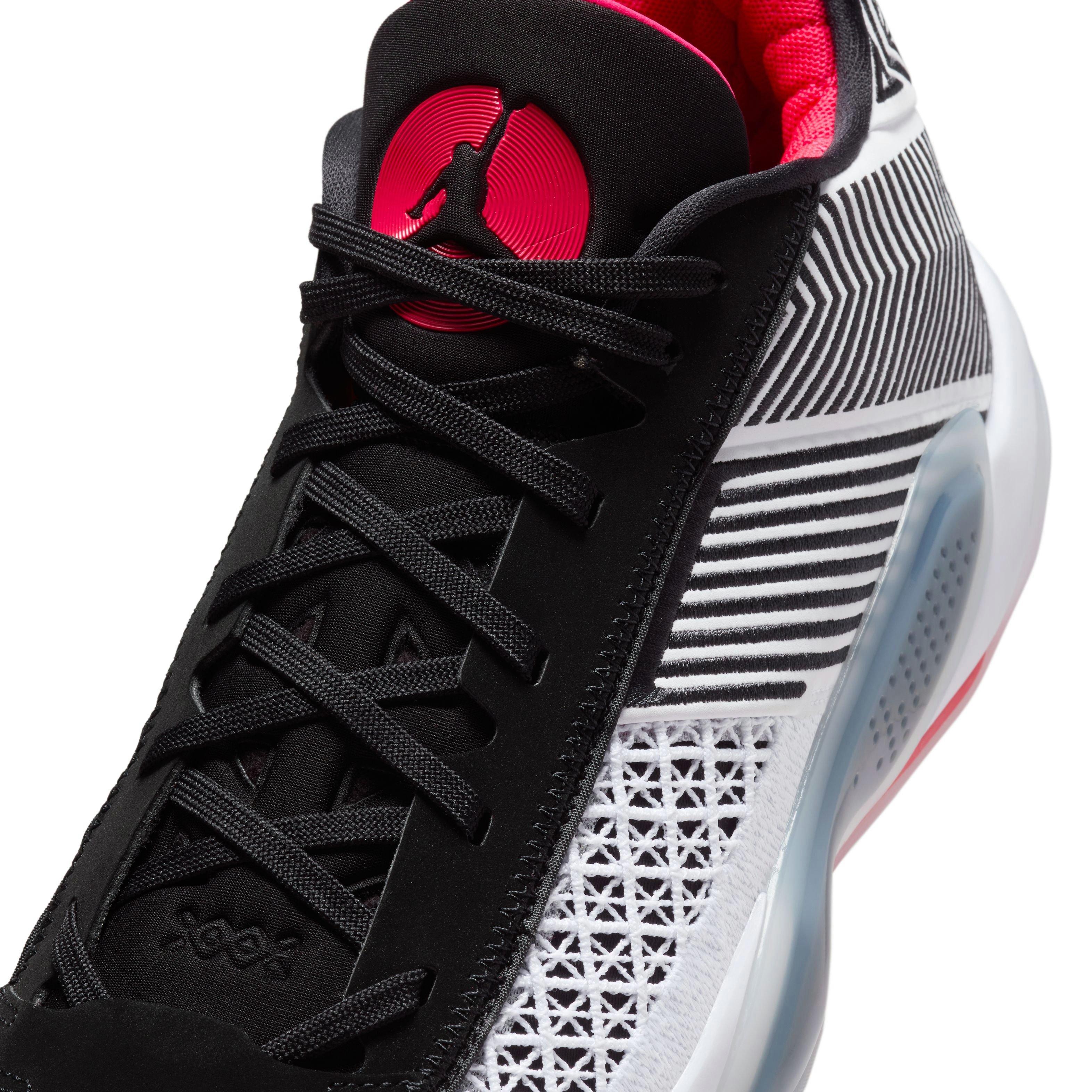 Jordan XXXVIII Low "Fundamental" Men's Basketball Shoe - WHITE/SIREN RED/BLACK Thumbnail View 4