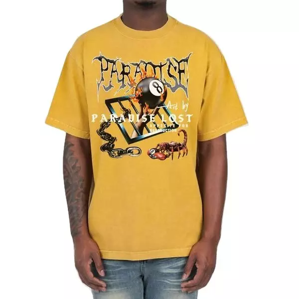 Paradise Lost Men's Destruction Tee - Mustard - YELLOW