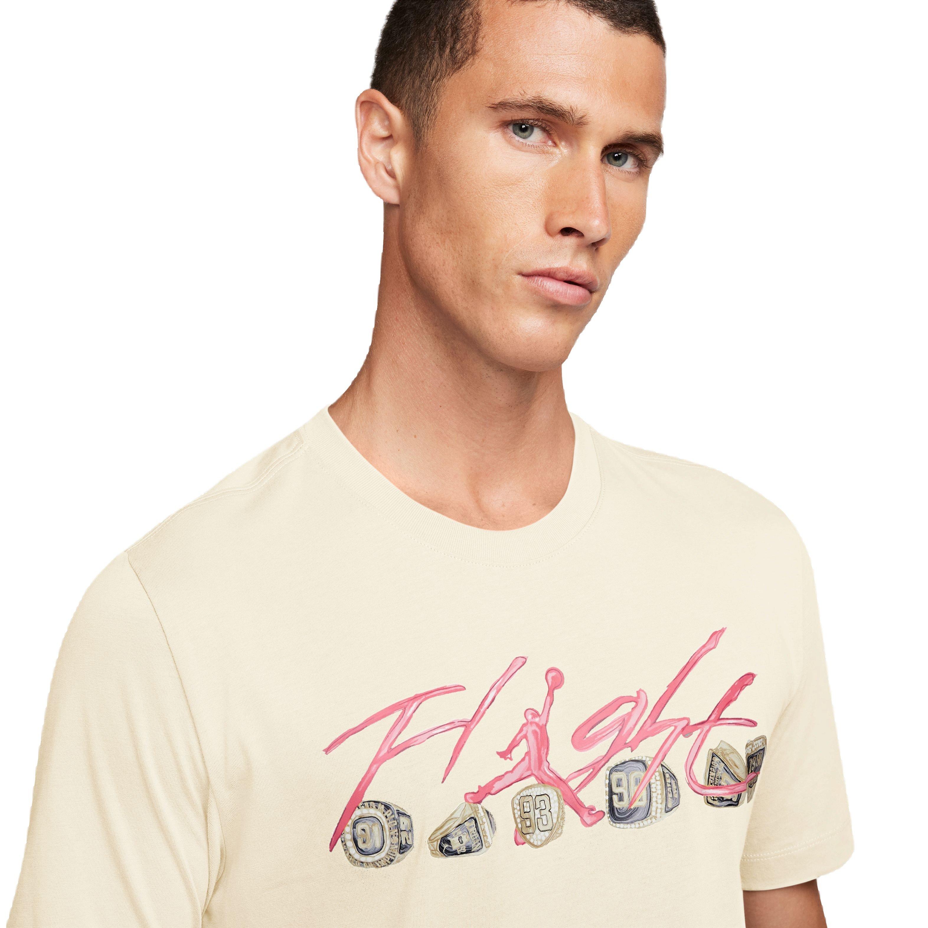 Jordan Men's Flight Essentials Rings Tee - White - WHITE Thumbnail View 3