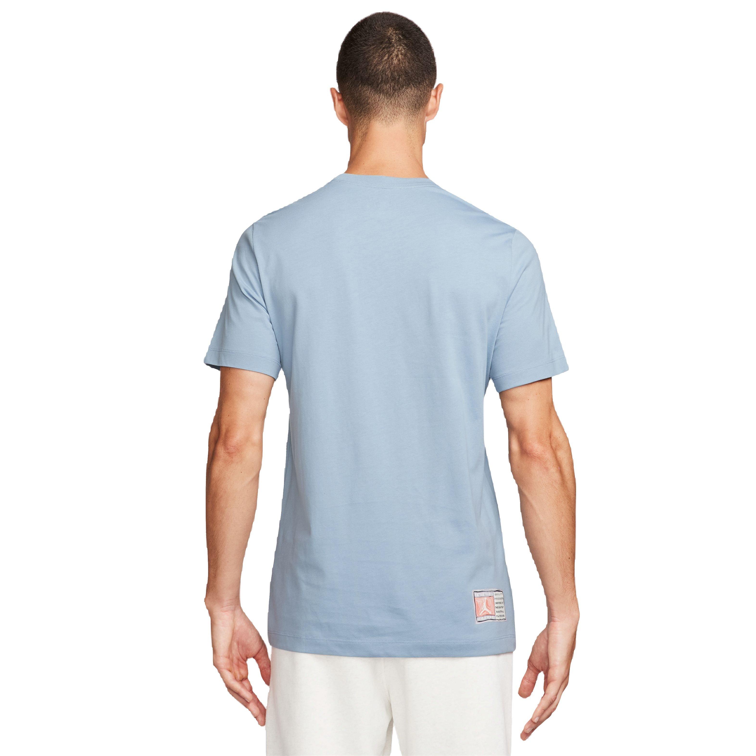Jordan Men's Flight Essentials Rings Tee - Blue - BLUE Thumbnail View 2