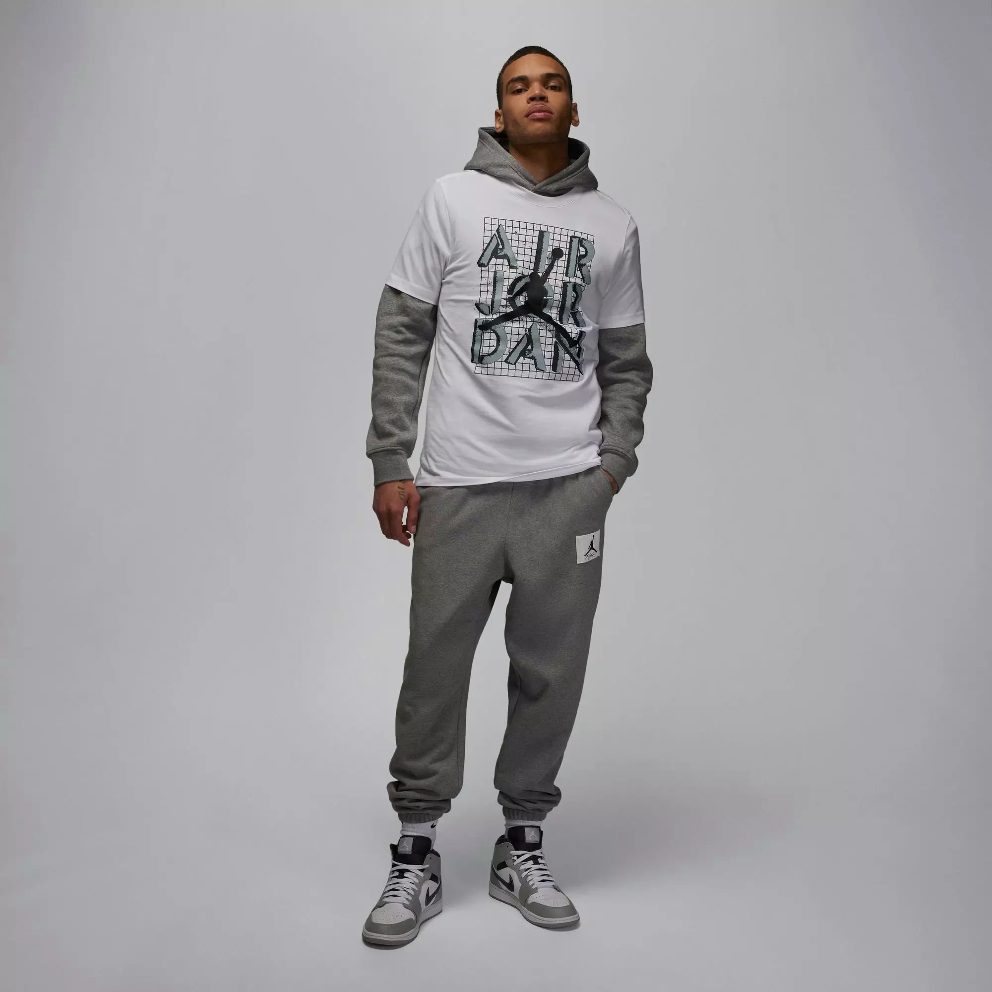 Jordan Men's Jumpman Stack Tee - Grey - GREY