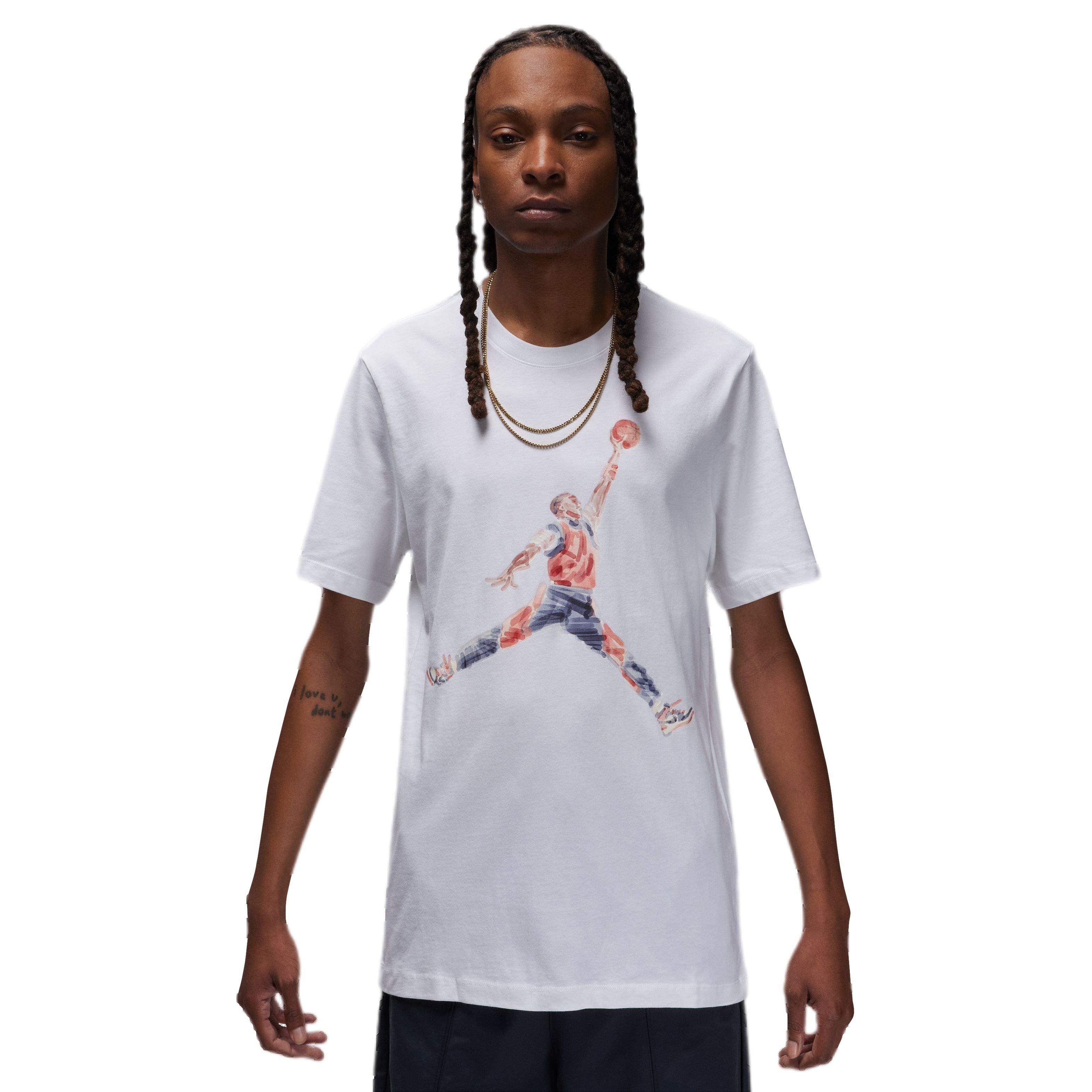 Jordan Men's Brand Watercolor Tee - White - WHITE Thumbnail View 1