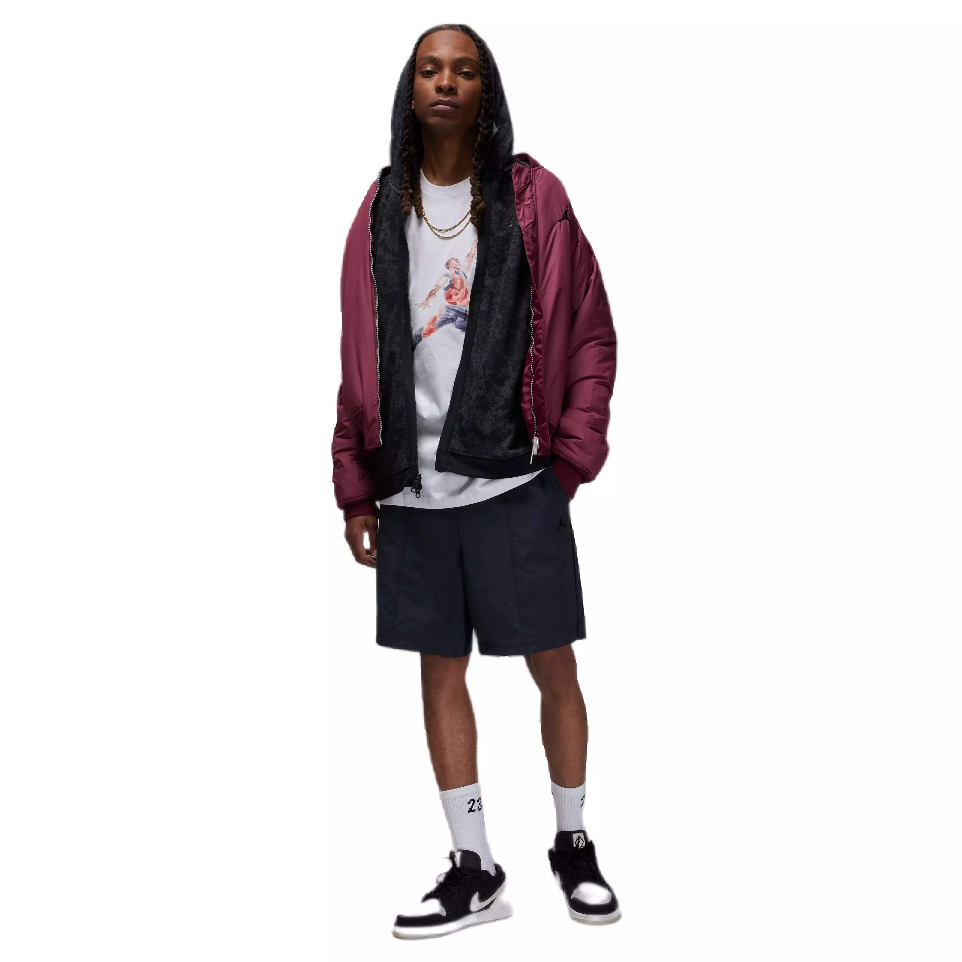 Jordan Men's Brand Watercolor Tee - White - WHITE