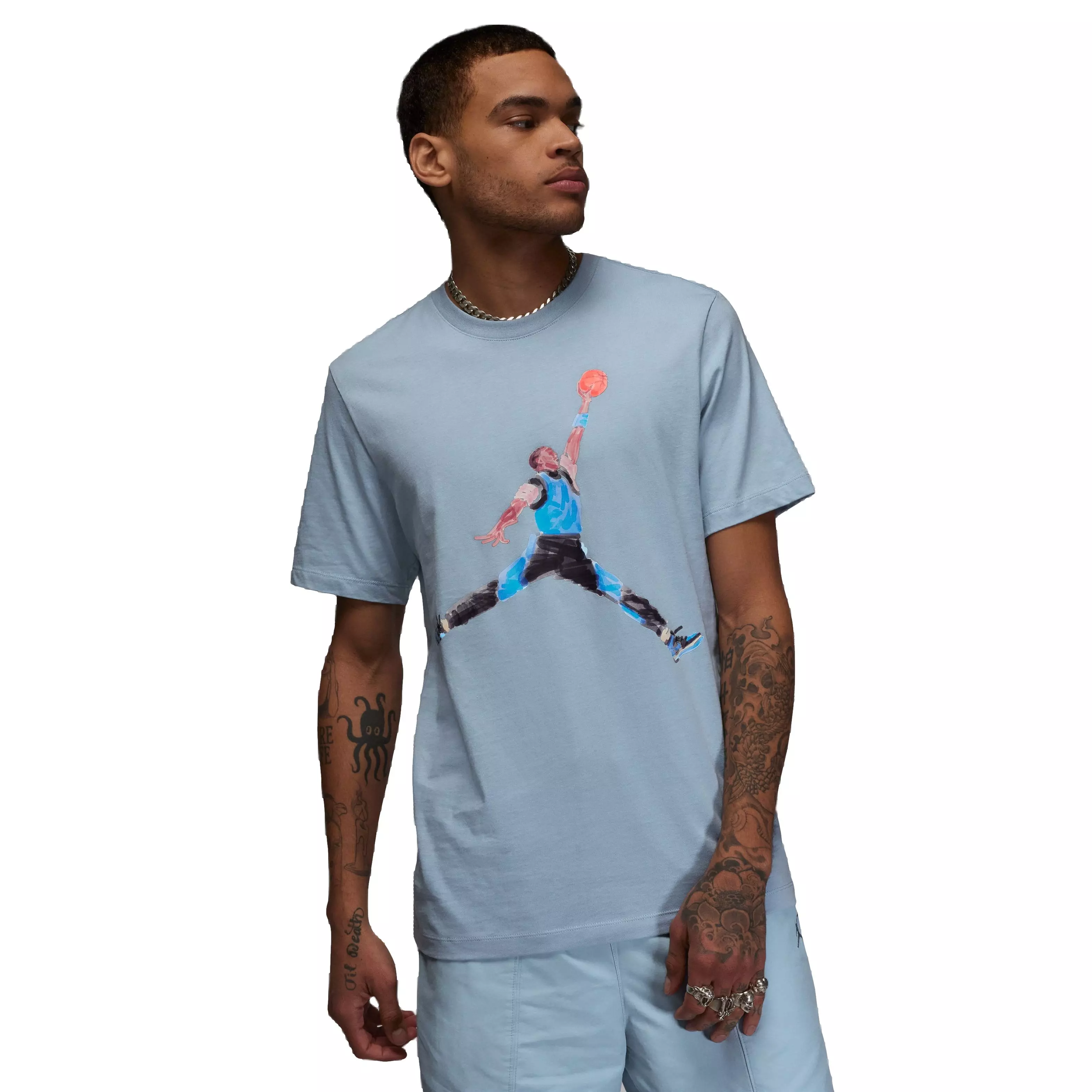 Jordan Men's Brand Tee-Blue - BLUE