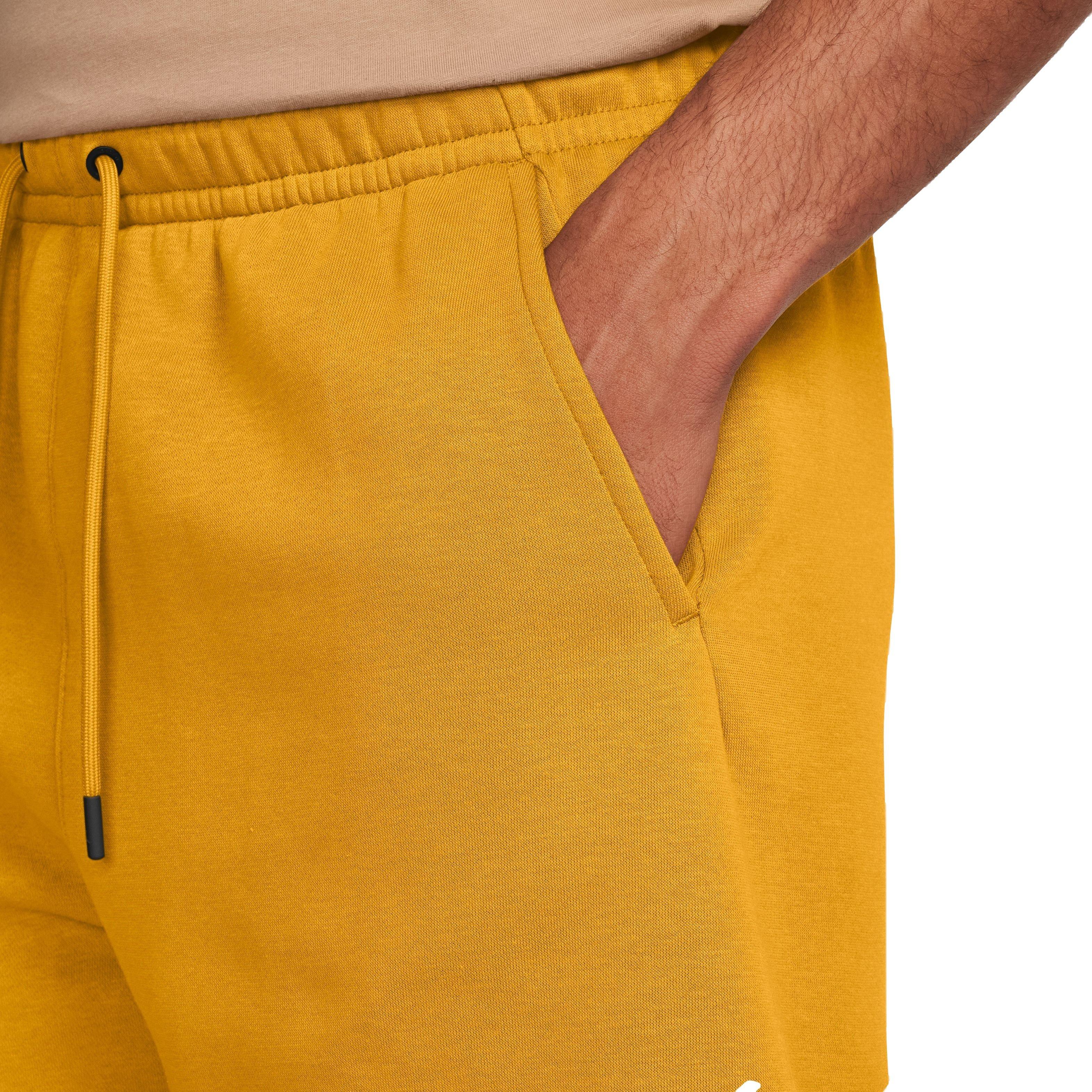 Jordan Men's Essentials Fleece Shorts - Yellow - YELLOW Thumbnail View 3