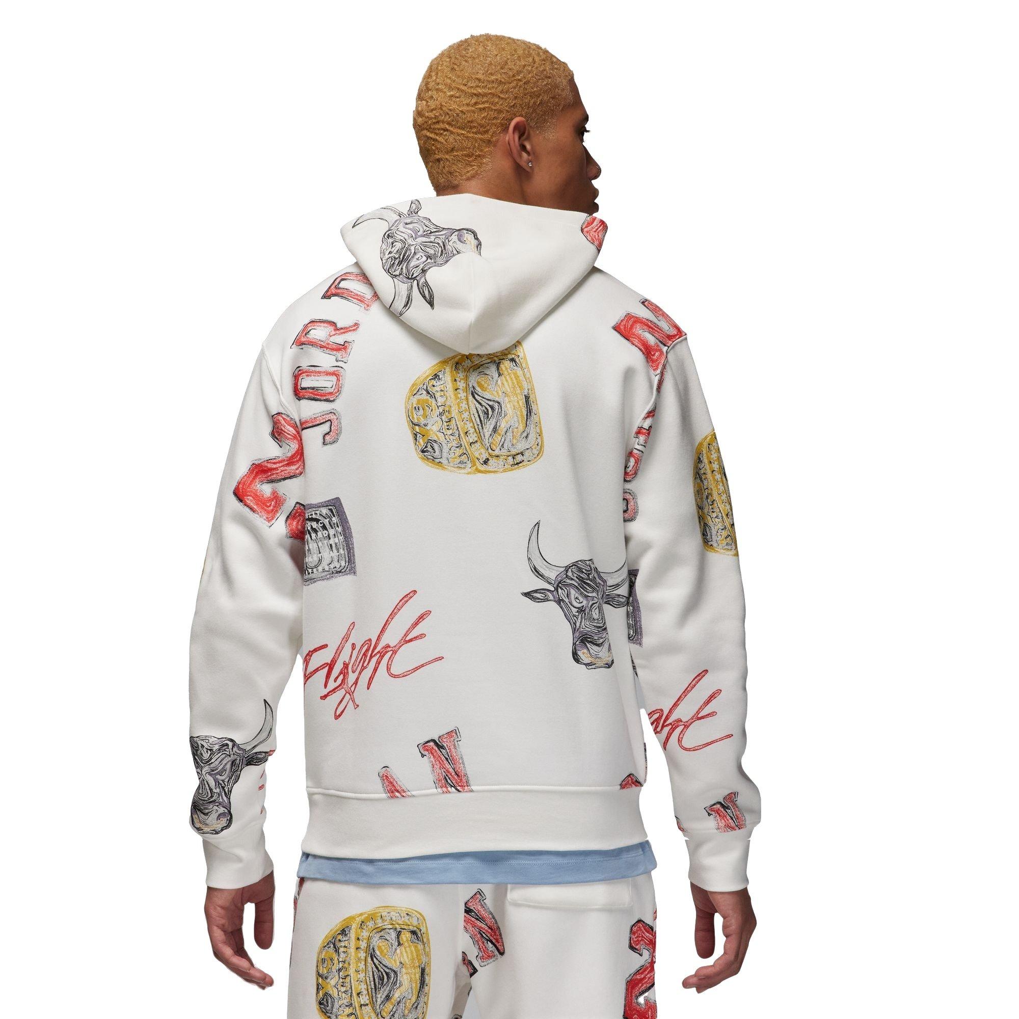 Jordan Men's Essential Printed Fleece Men's Cream Hoodie