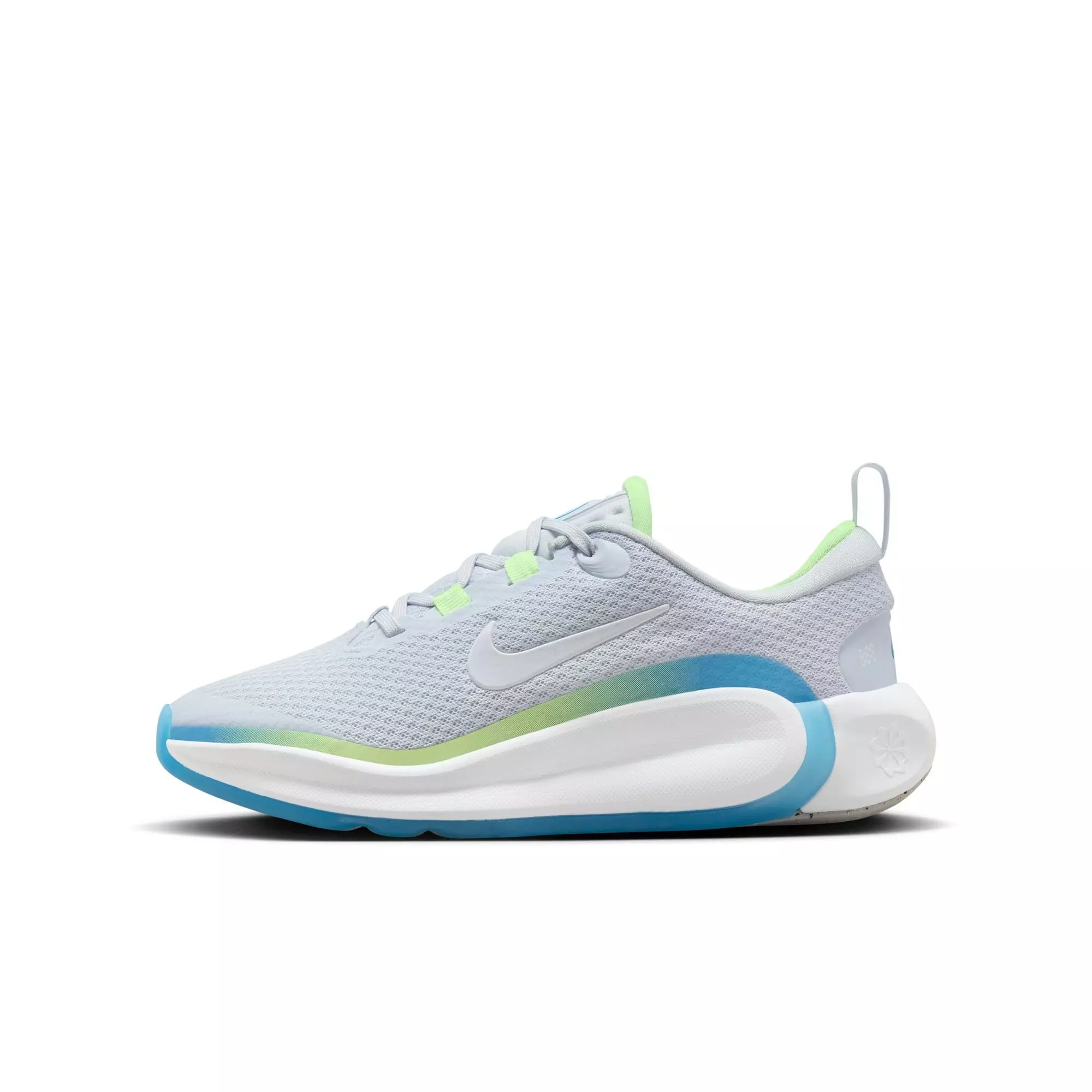 Nike Infinity Flow "Football Grey/White/Barely Volt" Grade School Girls' Running Shoe - GREY