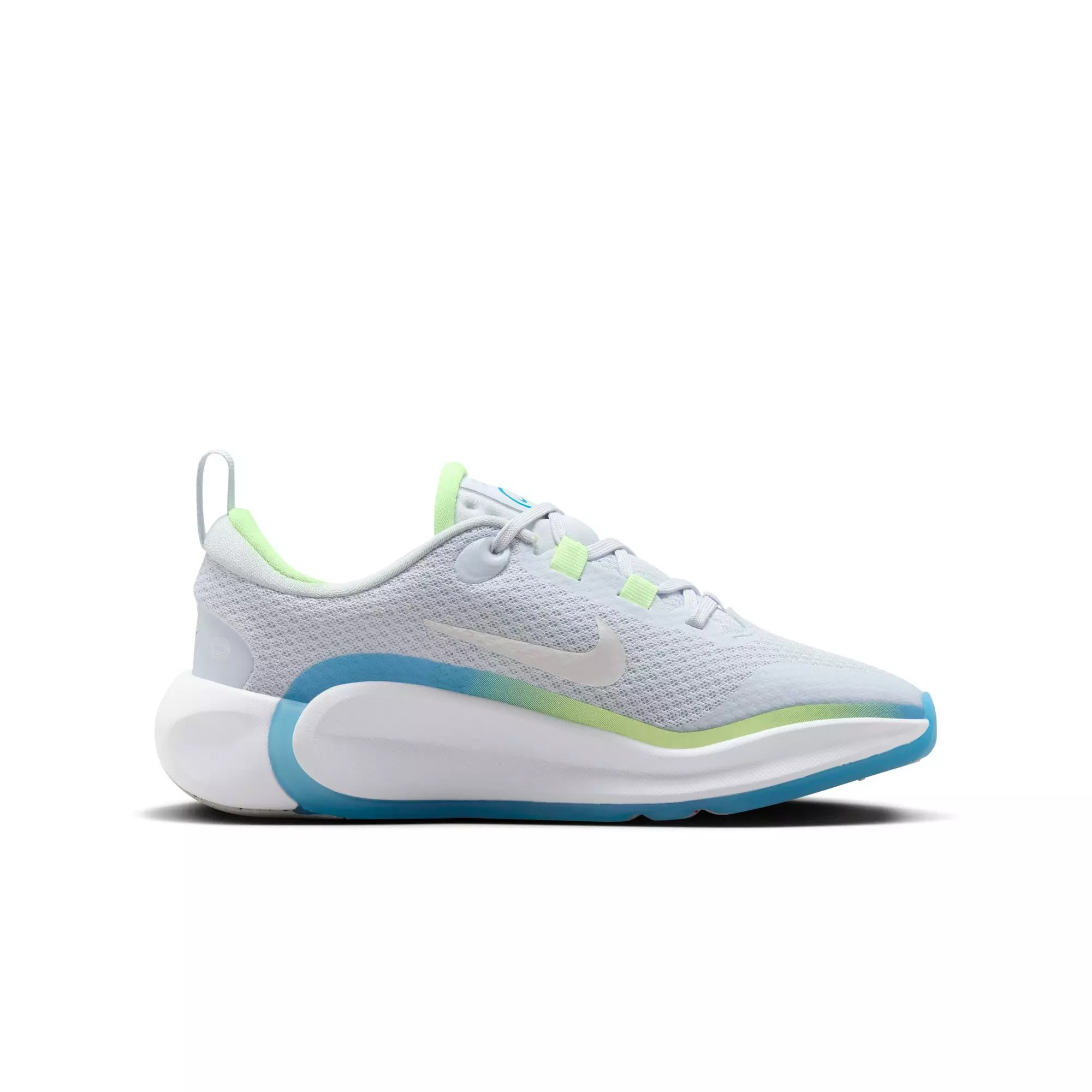 Nike Infinity Flow "Football Grey/White/Barely Volt" Grade School Girls' Running Shoe - GREY