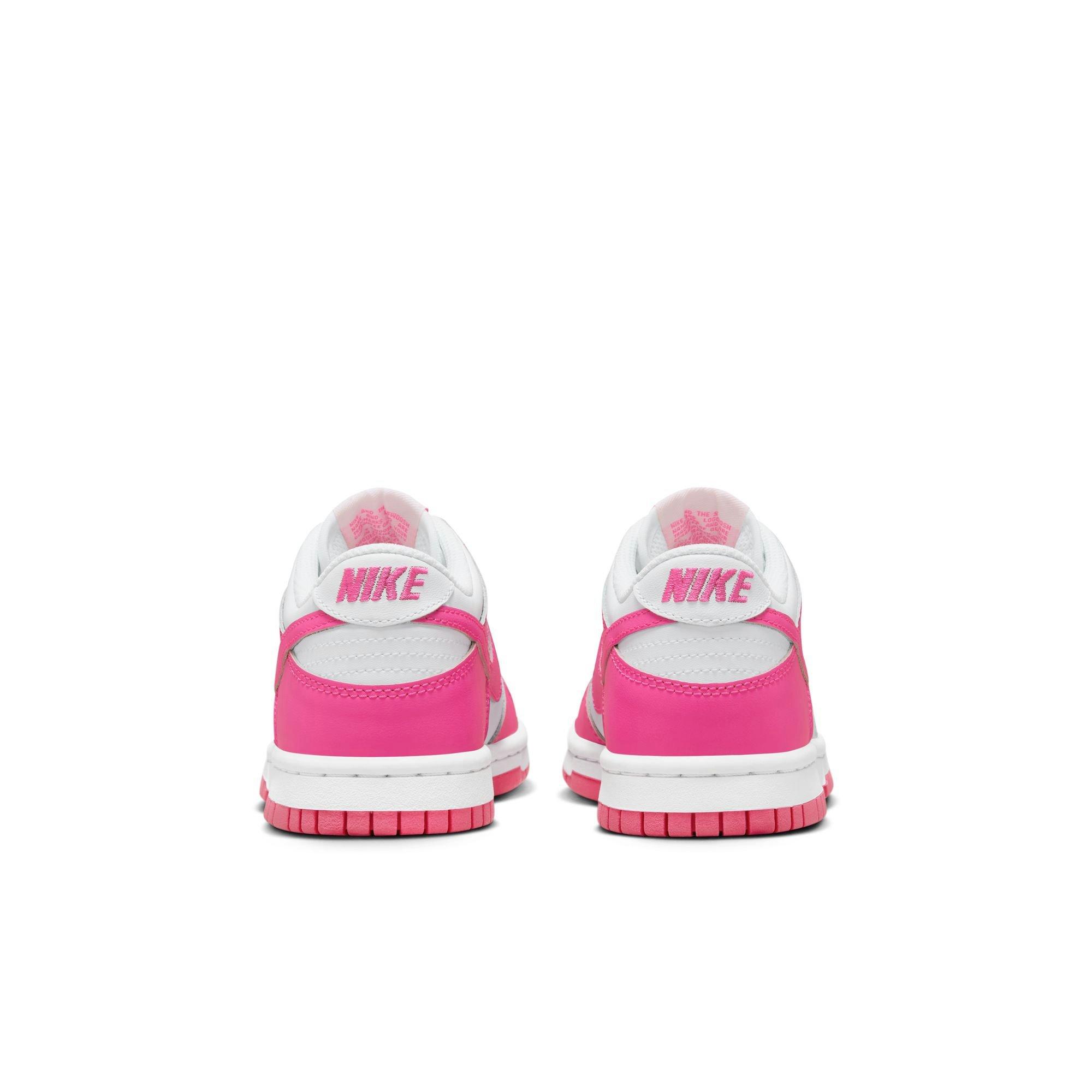 Nike Dunk Low White/Laser Fuchsia Grade School Girls' Shoe - Hibbett |  City Gear