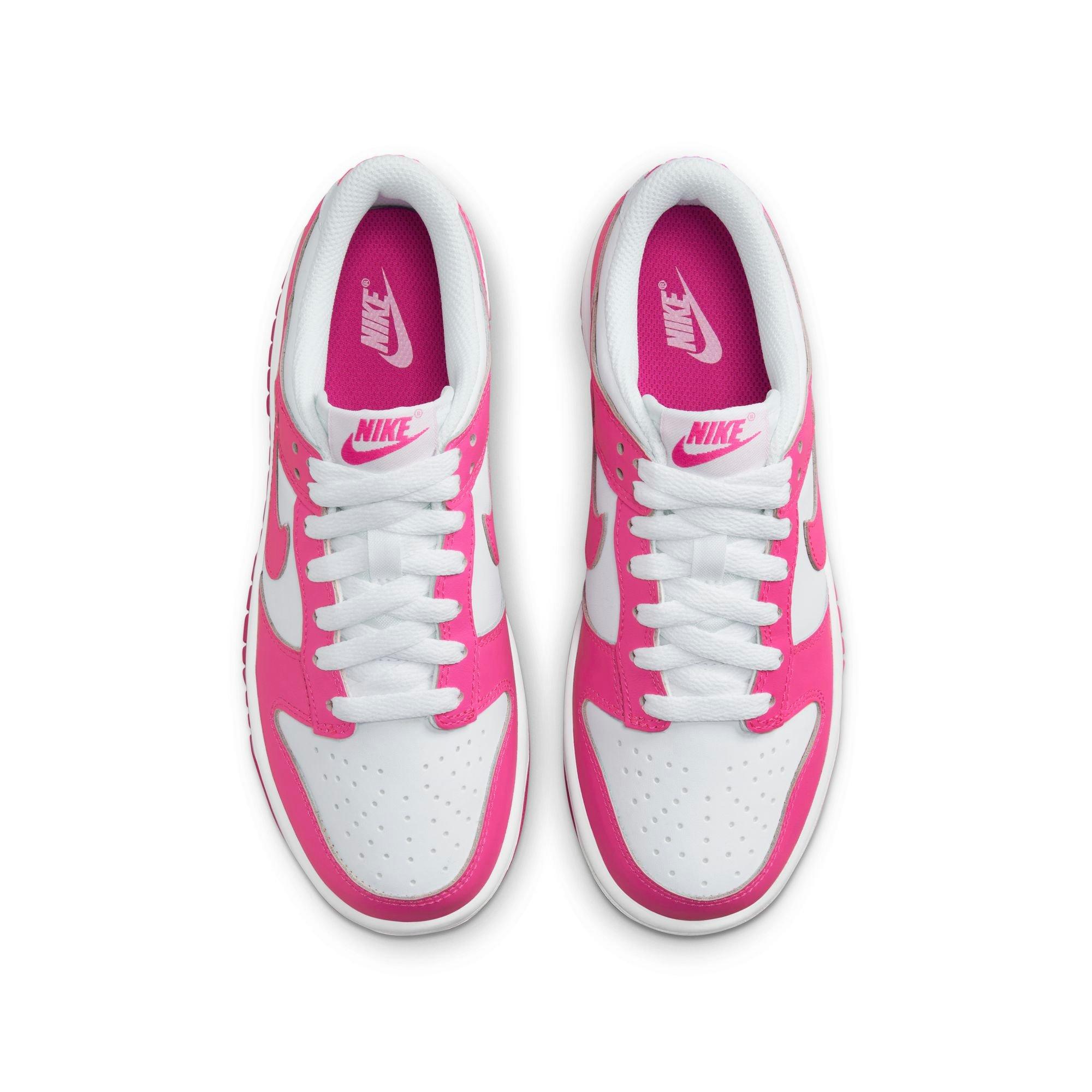 Nike Dunk Low White/Laser Fuchsia Grade School Girls' Shoe - Hibbett |  City Gear