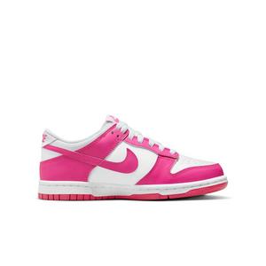 Nike Dunk Low "White/Laser Fuchsia" Grade School Girls' Shoe