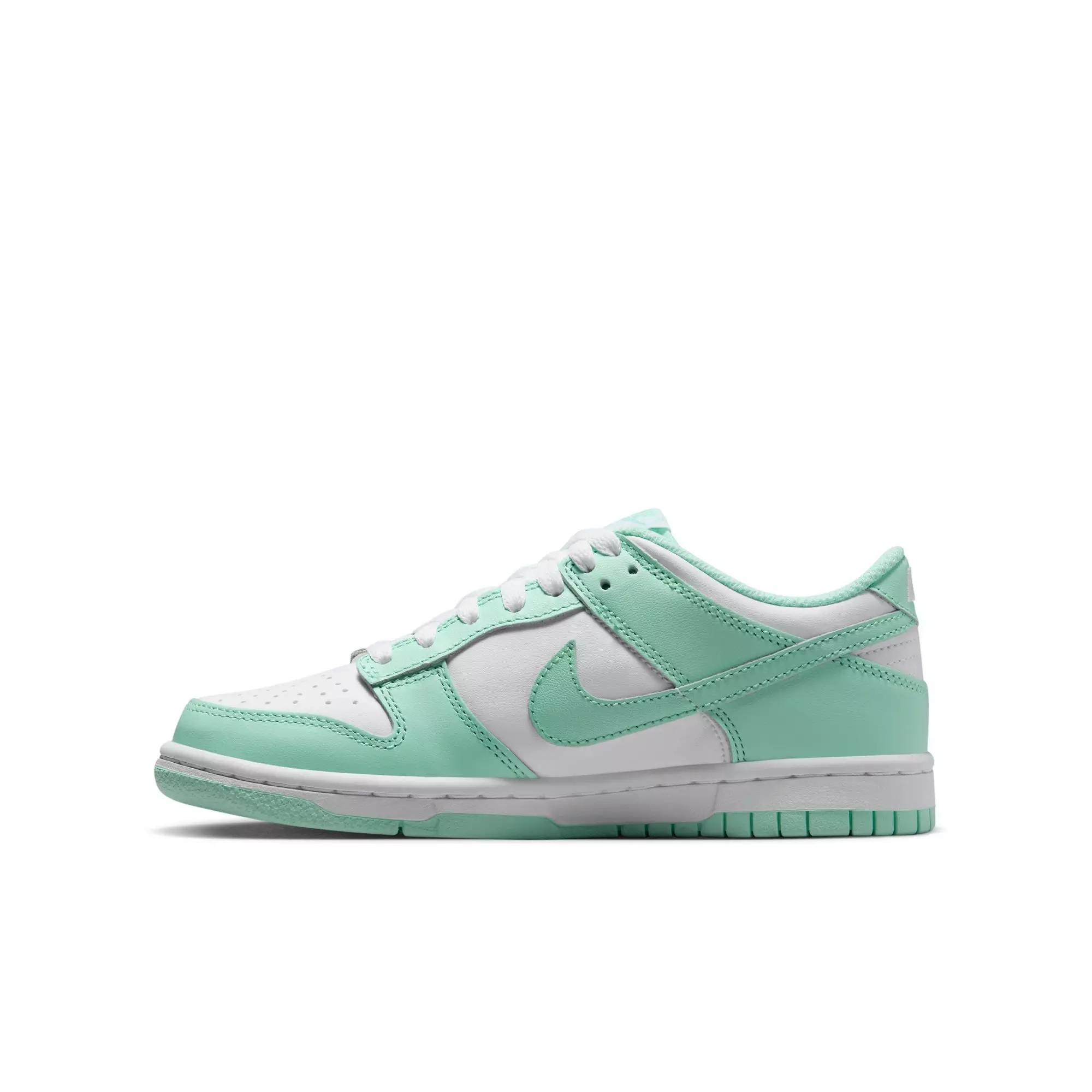 Nike Dunk Low "White/Mint Foam" Grade School Girls' Shoe - MINT
