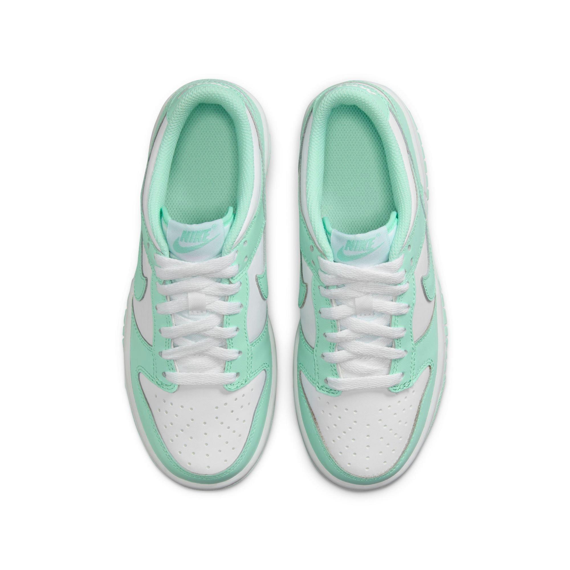 Nike Dunk Low "White/Mint Foam" Grade School Girls' Shoe - MINT Thumbnail View 7