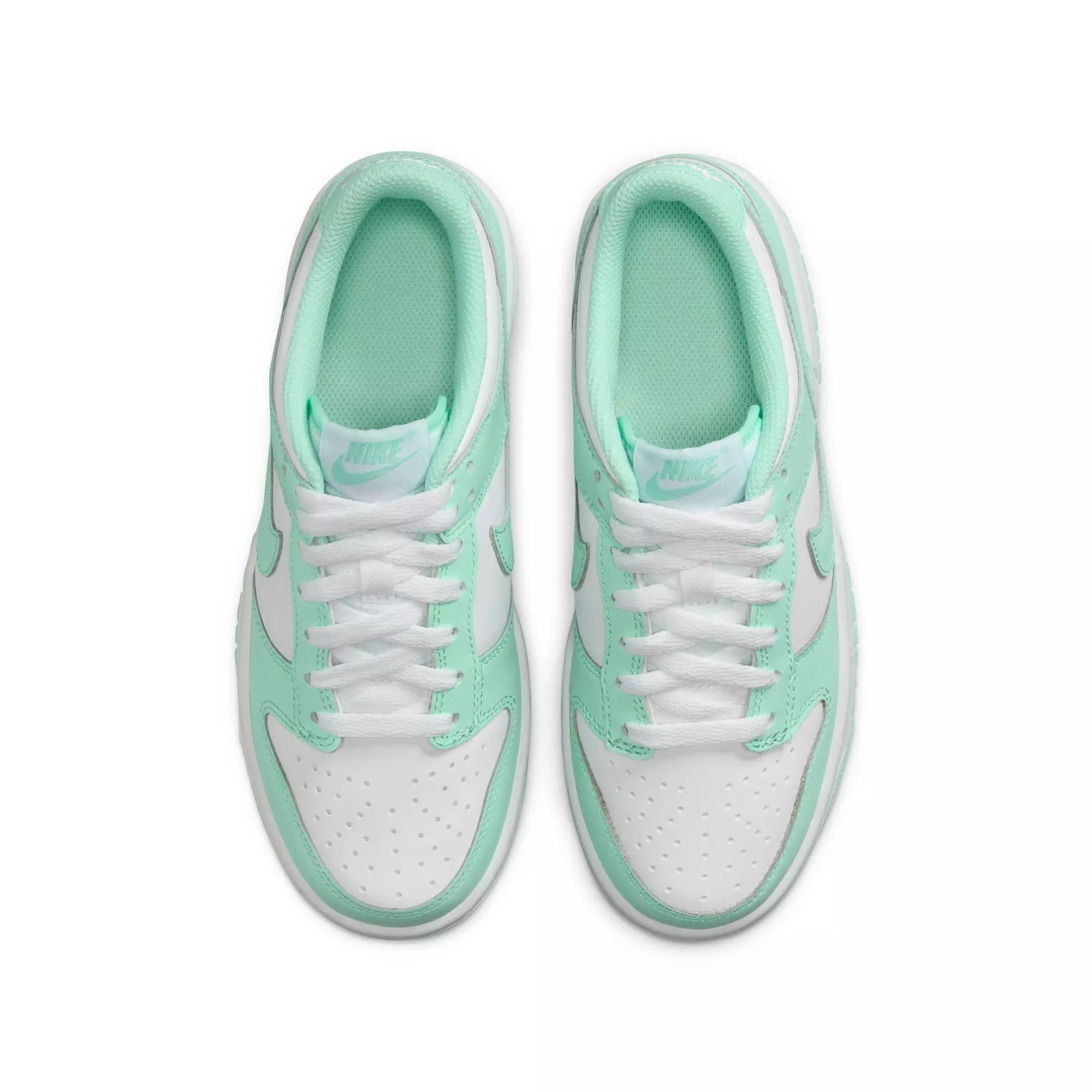 Nike Dunk Low "White/Mint Foam" Grade School Girls' Shoe - MINT