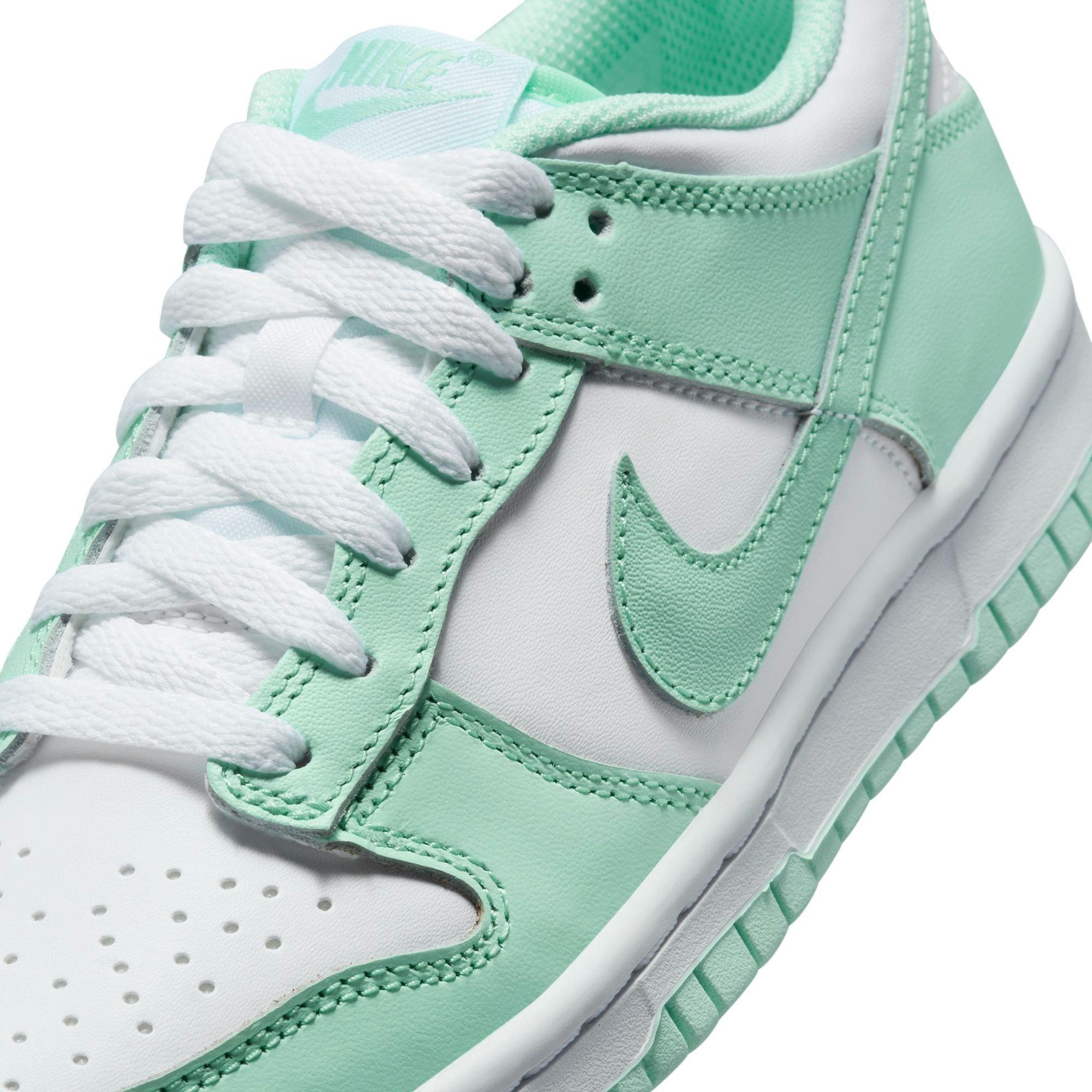 Nike Dunk Low "White/Mint Foam" Grade School Girls' Shoe - MINT Thumbnail View 9