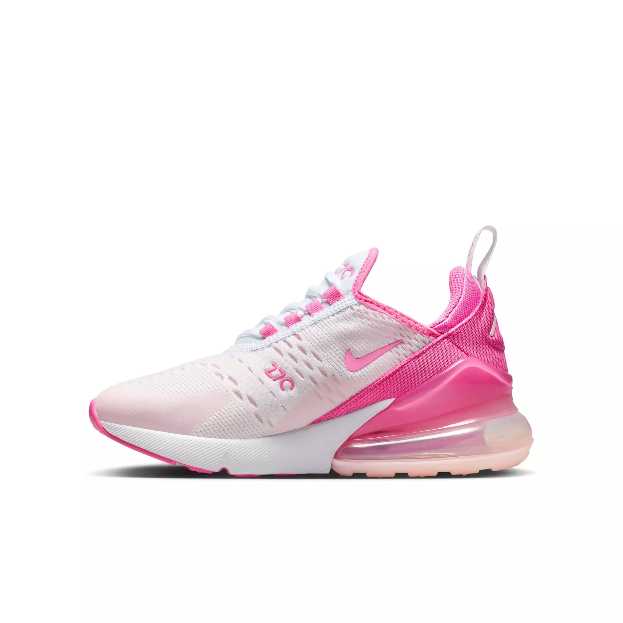 Nike Air Max 270 "White/Playful Pink/Pink Foam" Grade School Girls' Shoe - PINK