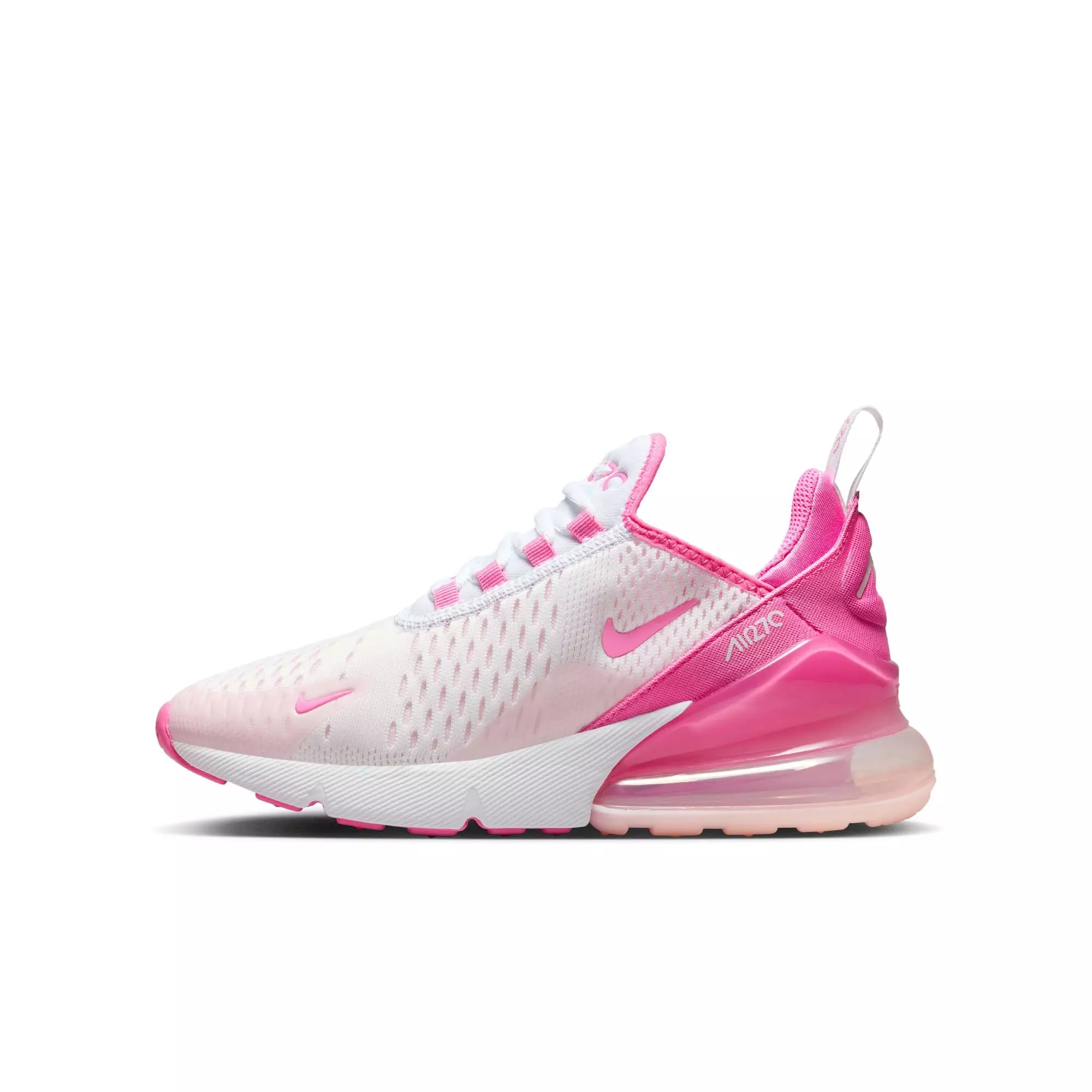 Nike Air Max 270 "White/Playful Pink/Pink Foam" Grade School Girls' Shoe - PINK