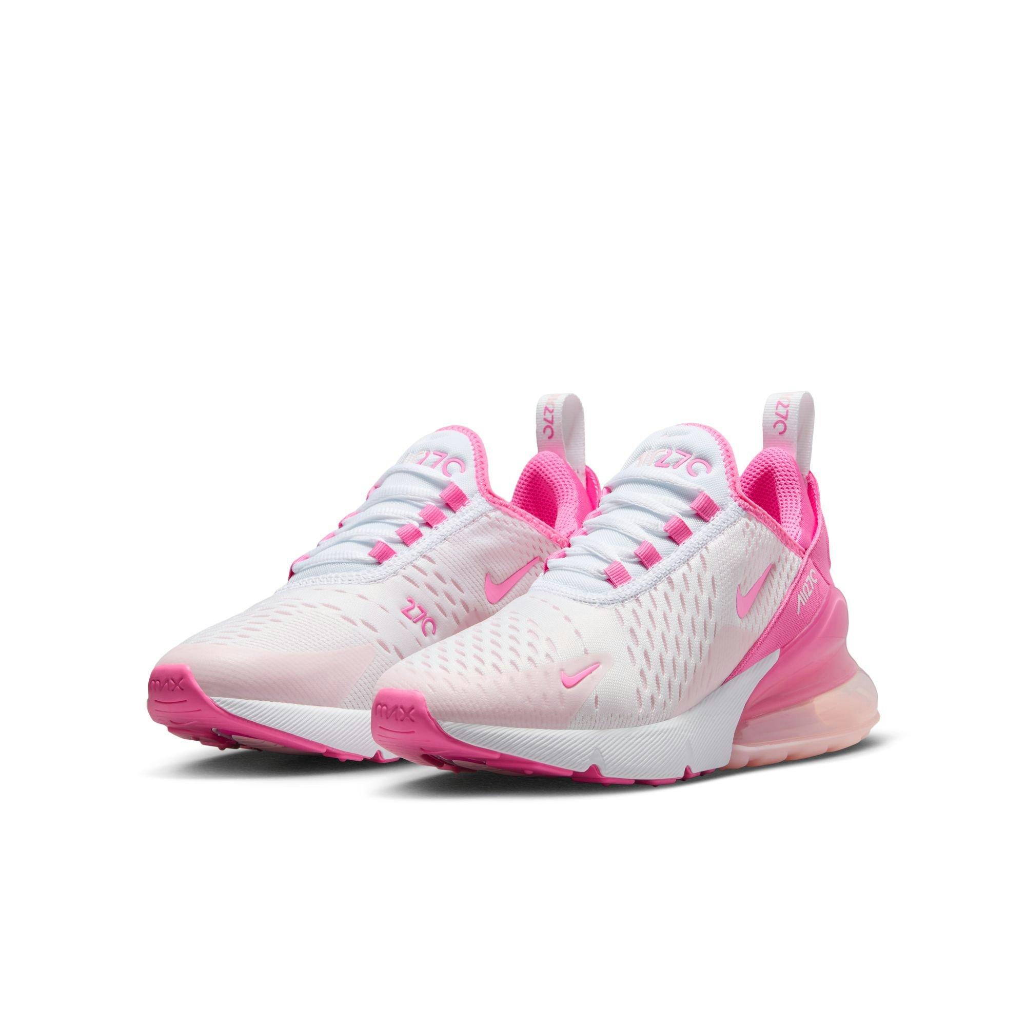 Nike Air Max 270 "White/Playful Pink/Pink Foam" Grade School Girls' Shoe - PINK Thumbnail View 5
