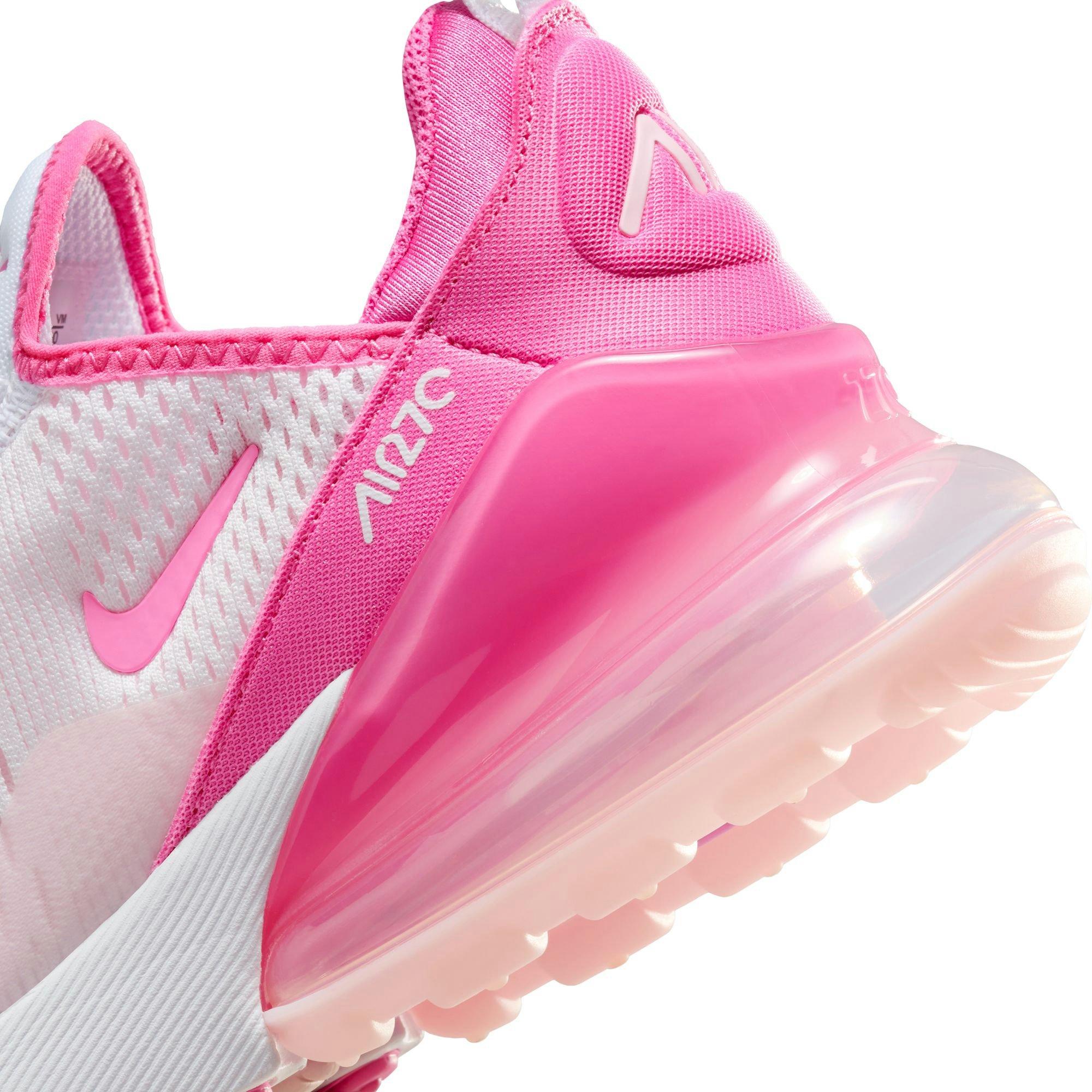 Nike Air Max 270 "White/Playful Pink/Pink Foam" Grade School Girls' Shoe - PINK Thumbnail View 6