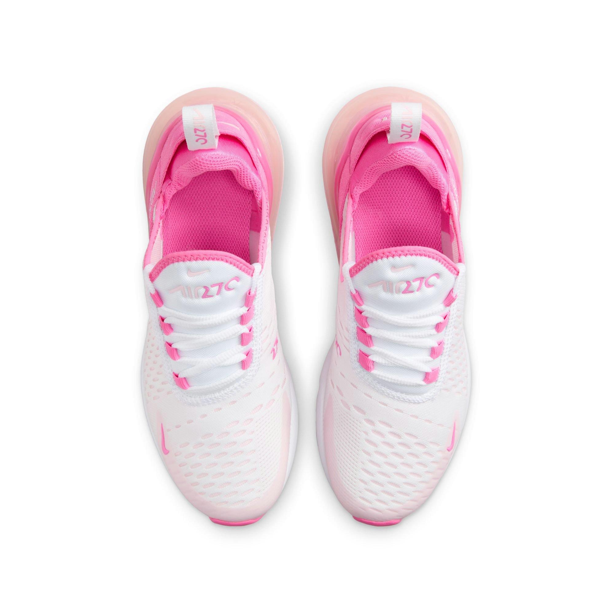 Nike Air Max 270 "White/Playful Pink/Pink Foam" Grade School Girls' Shoe - PINK Thumbnail View 7