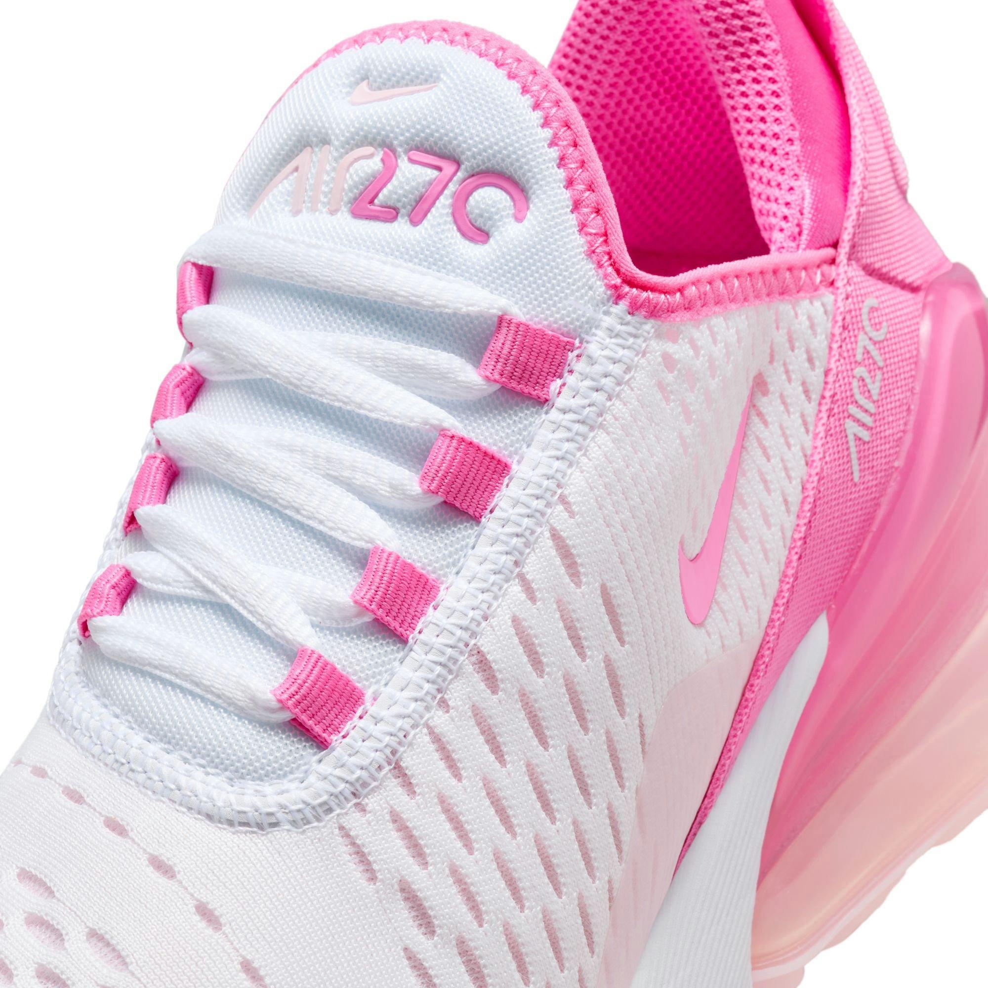 Nike Air Max 270 "White/Playful Pink/Pink Foam" Grade School Girls' Shoe - PINK Thumbnail View 8