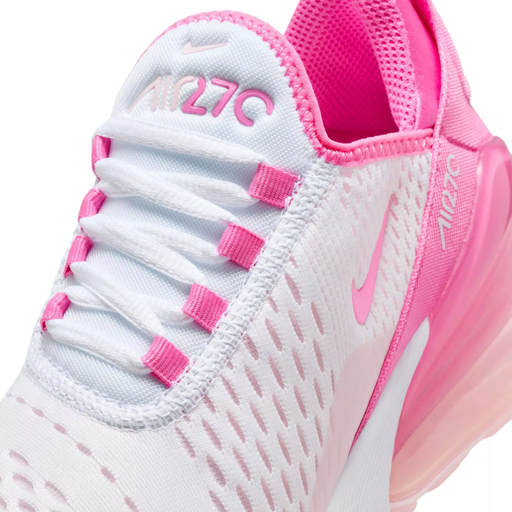 Nike Air Max 270 "White/Playful Pink/Pink Foam" Grade School Girls' Shoe - PINK