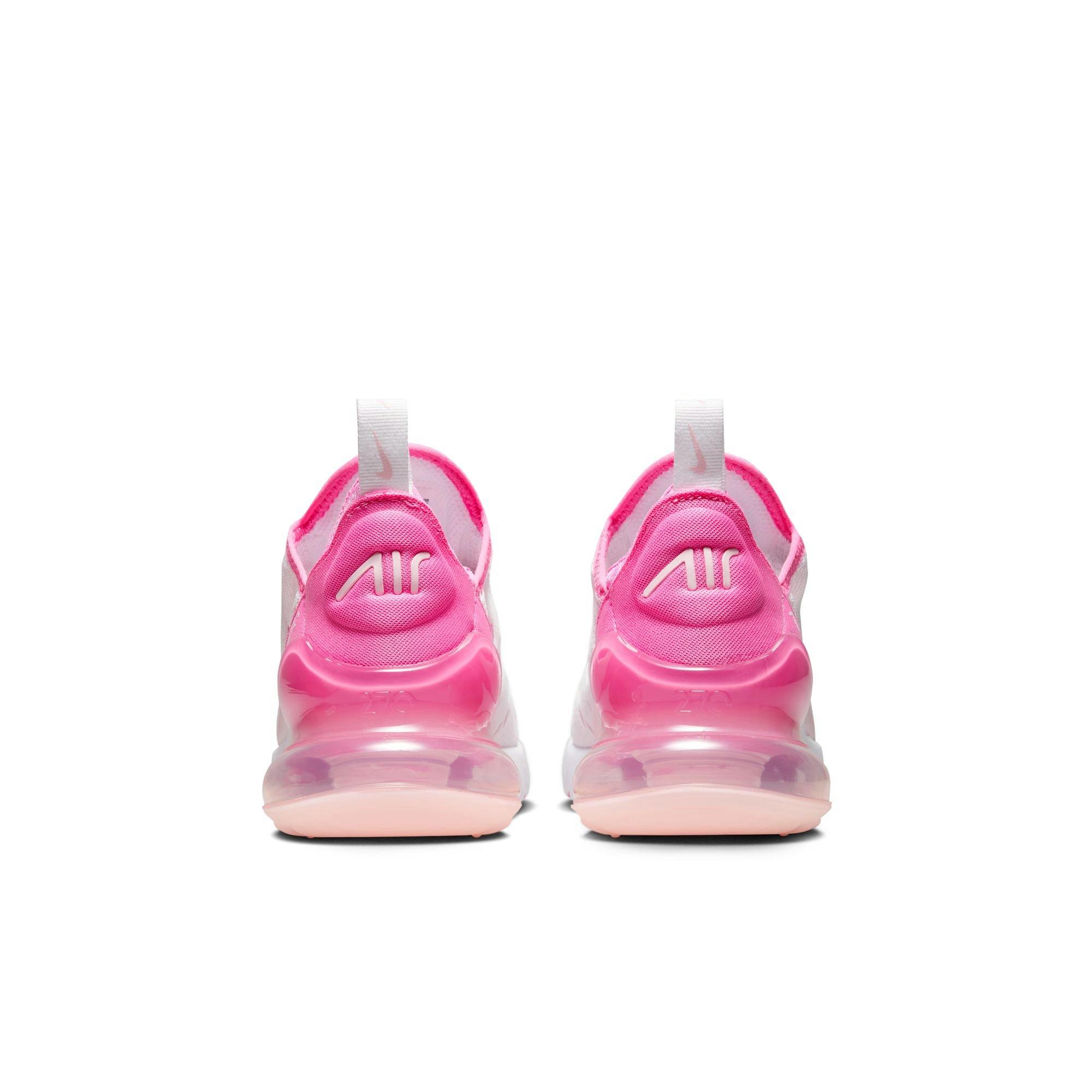Nike Air Max 270 "White/Playful Pink/Pink Foam" Grade School Girls' Shoe - PINK Thumbnail View 9