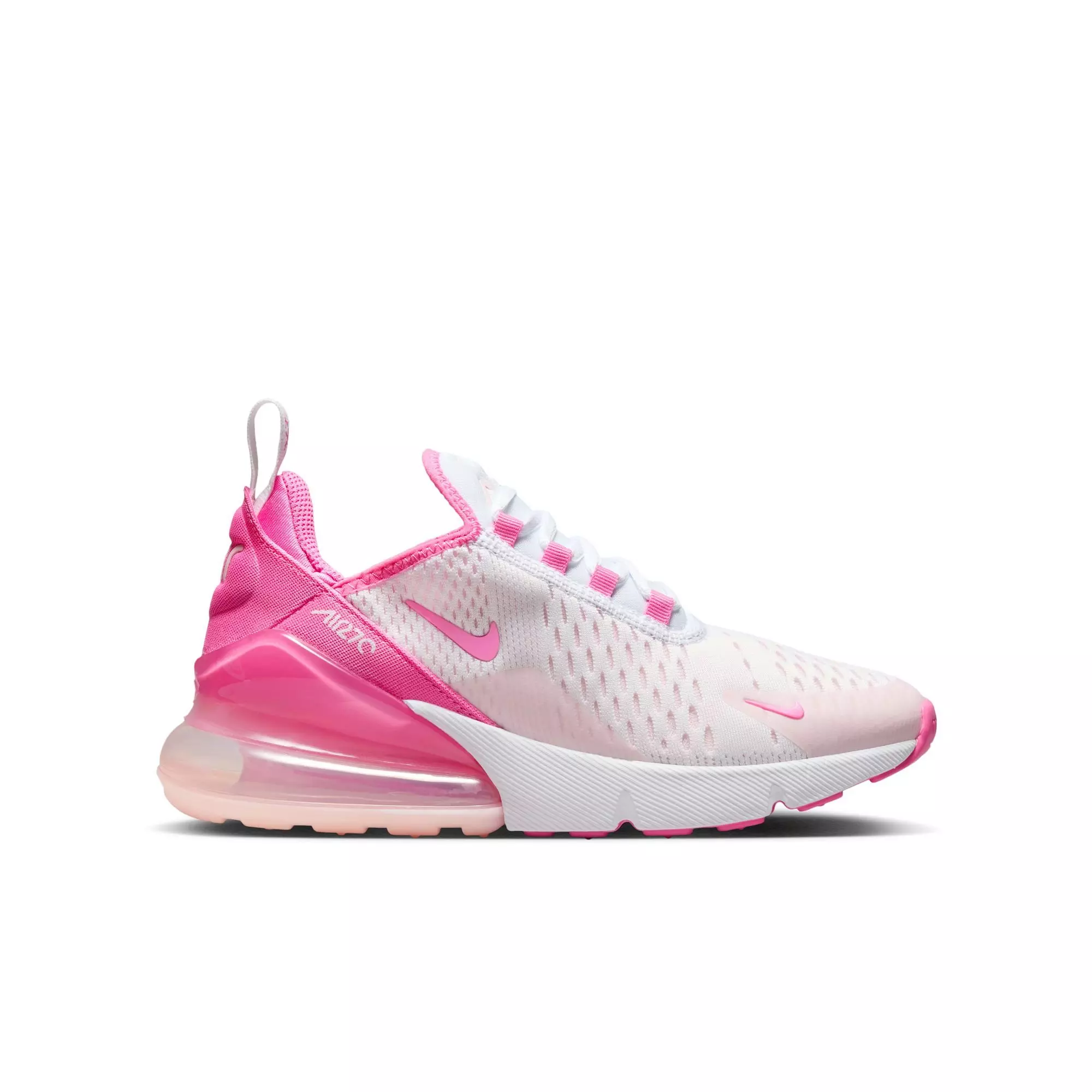 Nike Air Max 270 "White/Playful Pink/Pink Foam" Grade School Girls' Shoe - PINK