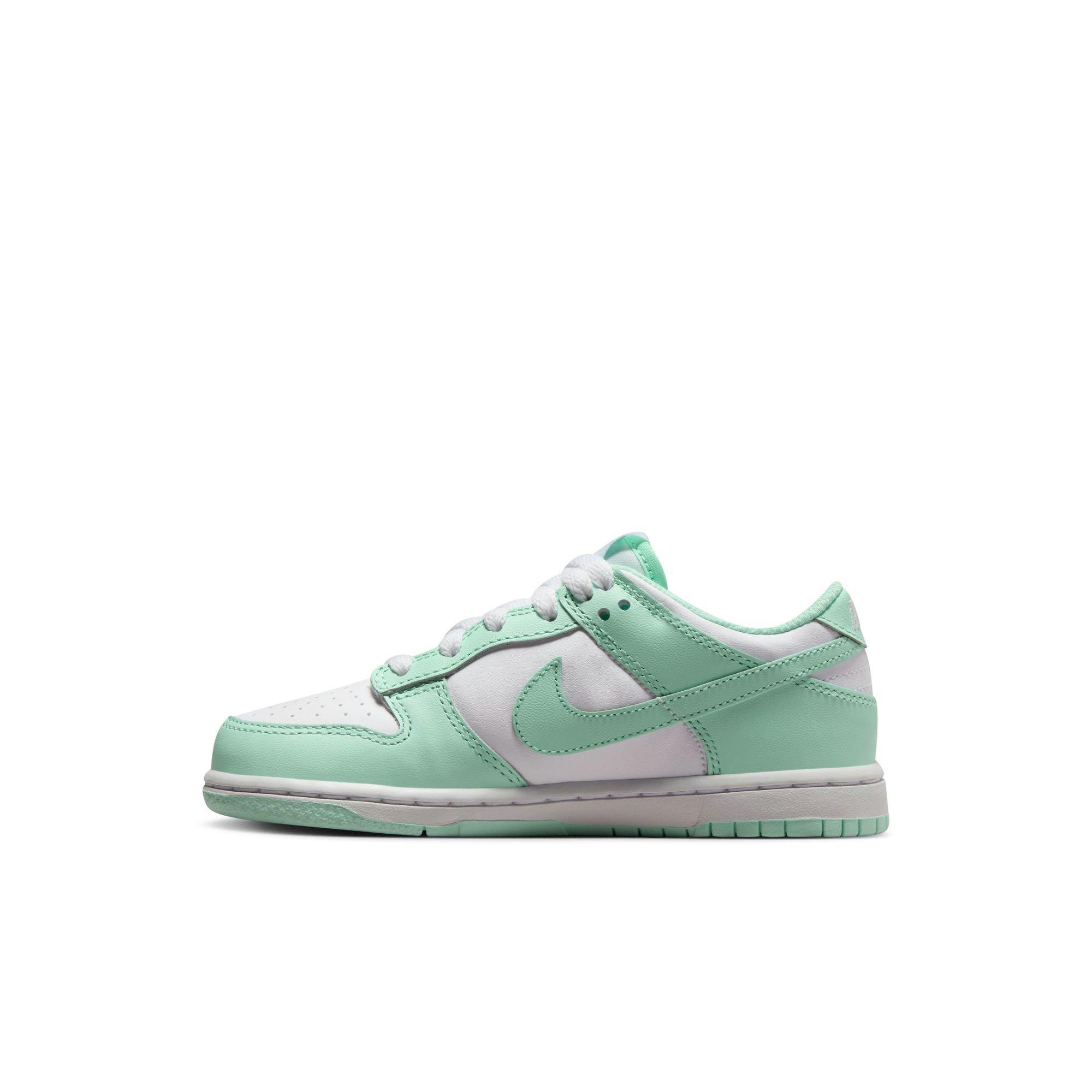 Nike Dunk Low "White/Mint Foam" Preschool Girls' Shoe - MINT Thumbnail View 4